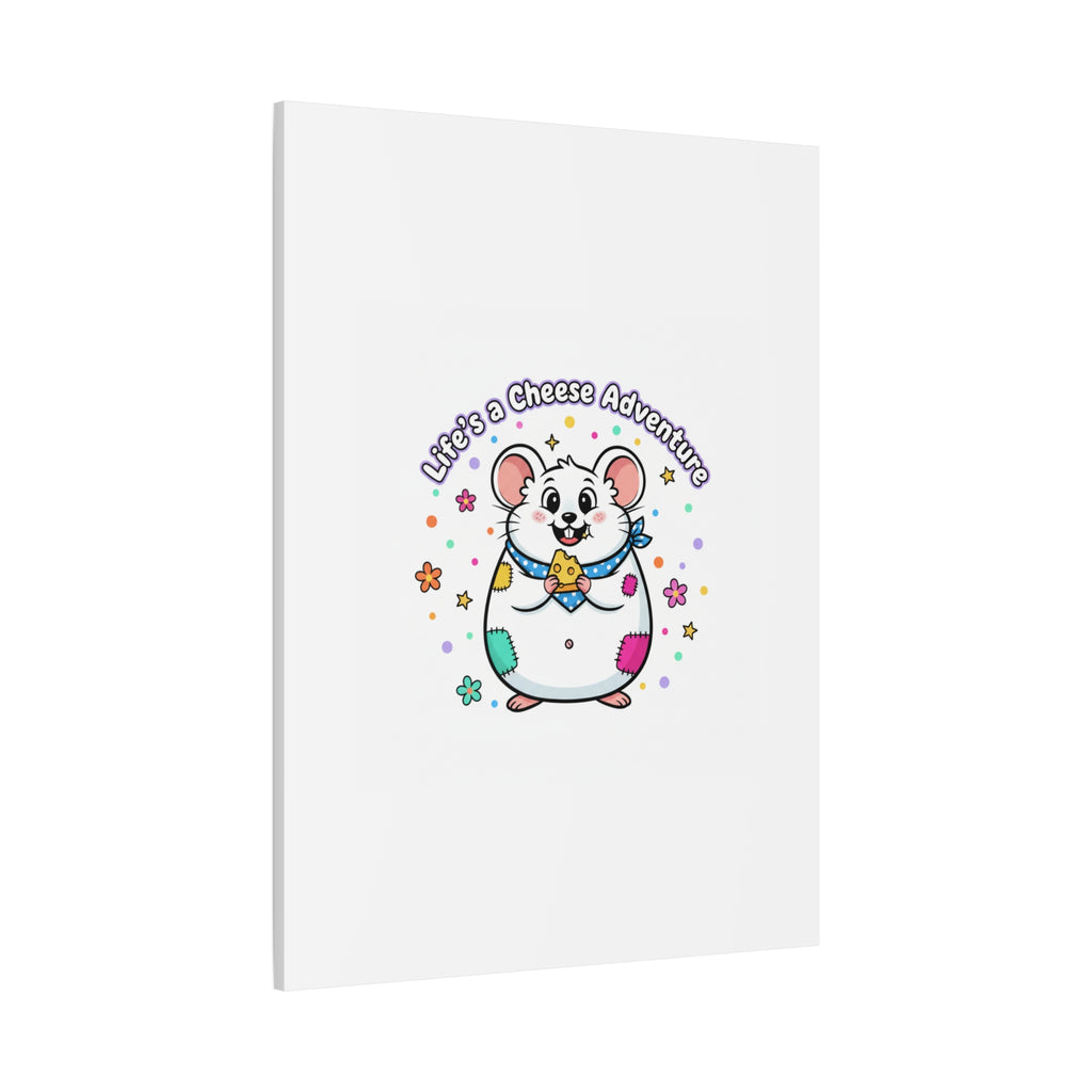 Life's a Cheese Adventure Canvas | Rodent-Core rat art print