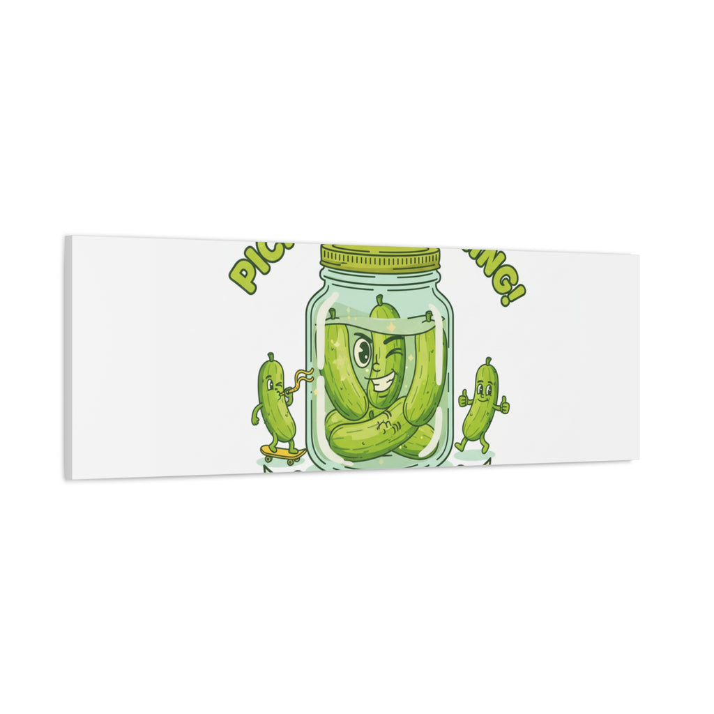 Pickle Everything! Matte Canvas | Brine Design, Pickle Lover Art