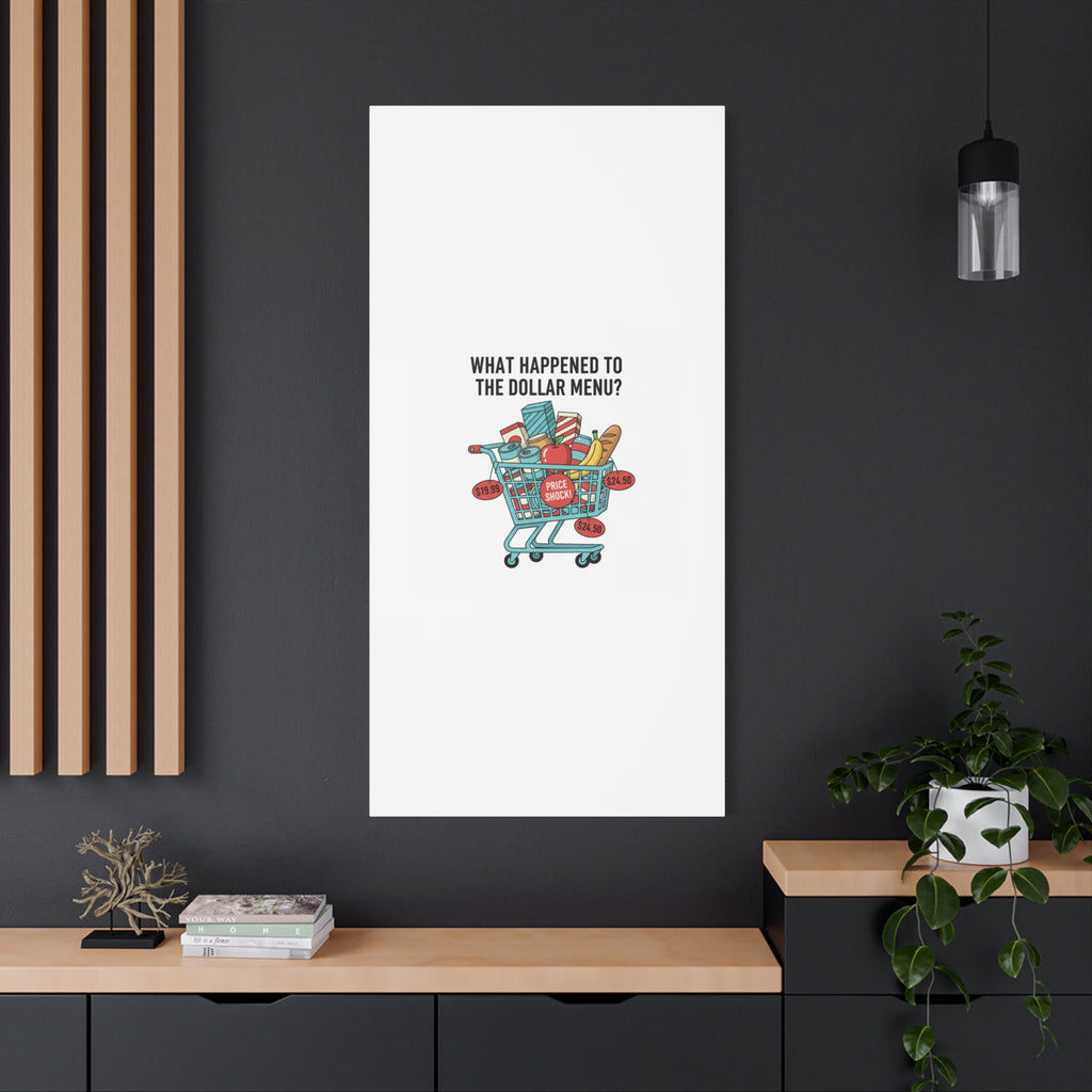What Happened to the Dollar Menu? Canvas | Grocery Prices Meme, Price Shock Wall Art