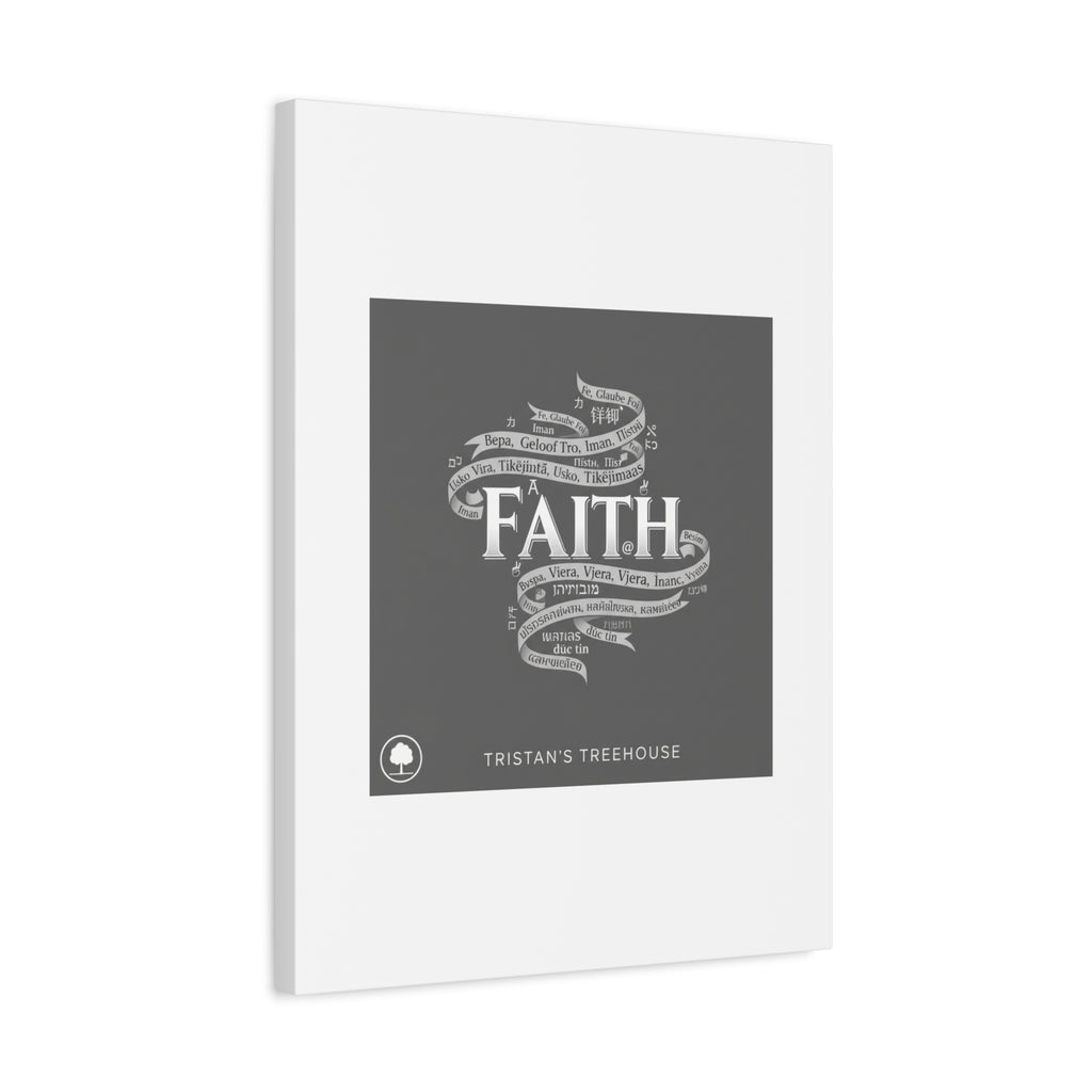 handwritten faith ribbon Canvas | sketch aesthetic, doodle design