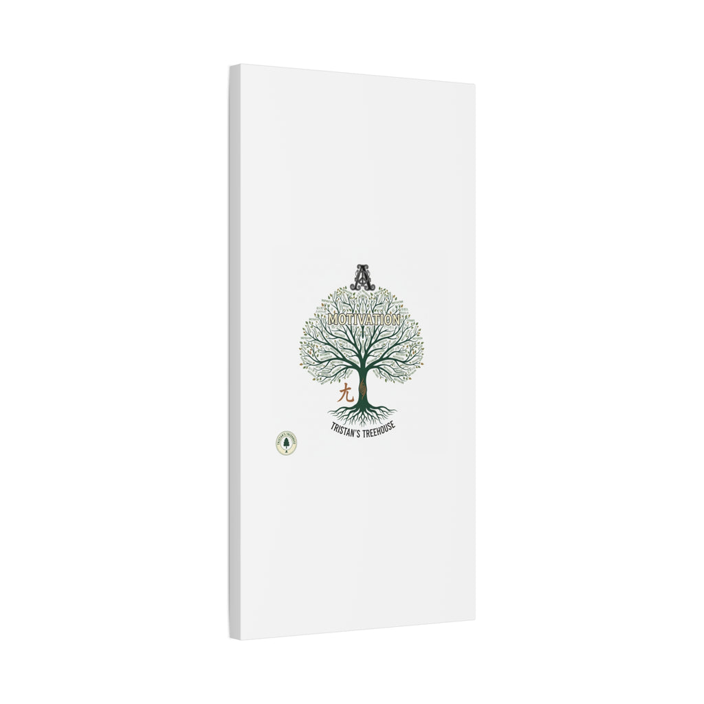 Handwritten Doodle Tree Canvas | Matte Stretched Wall Art