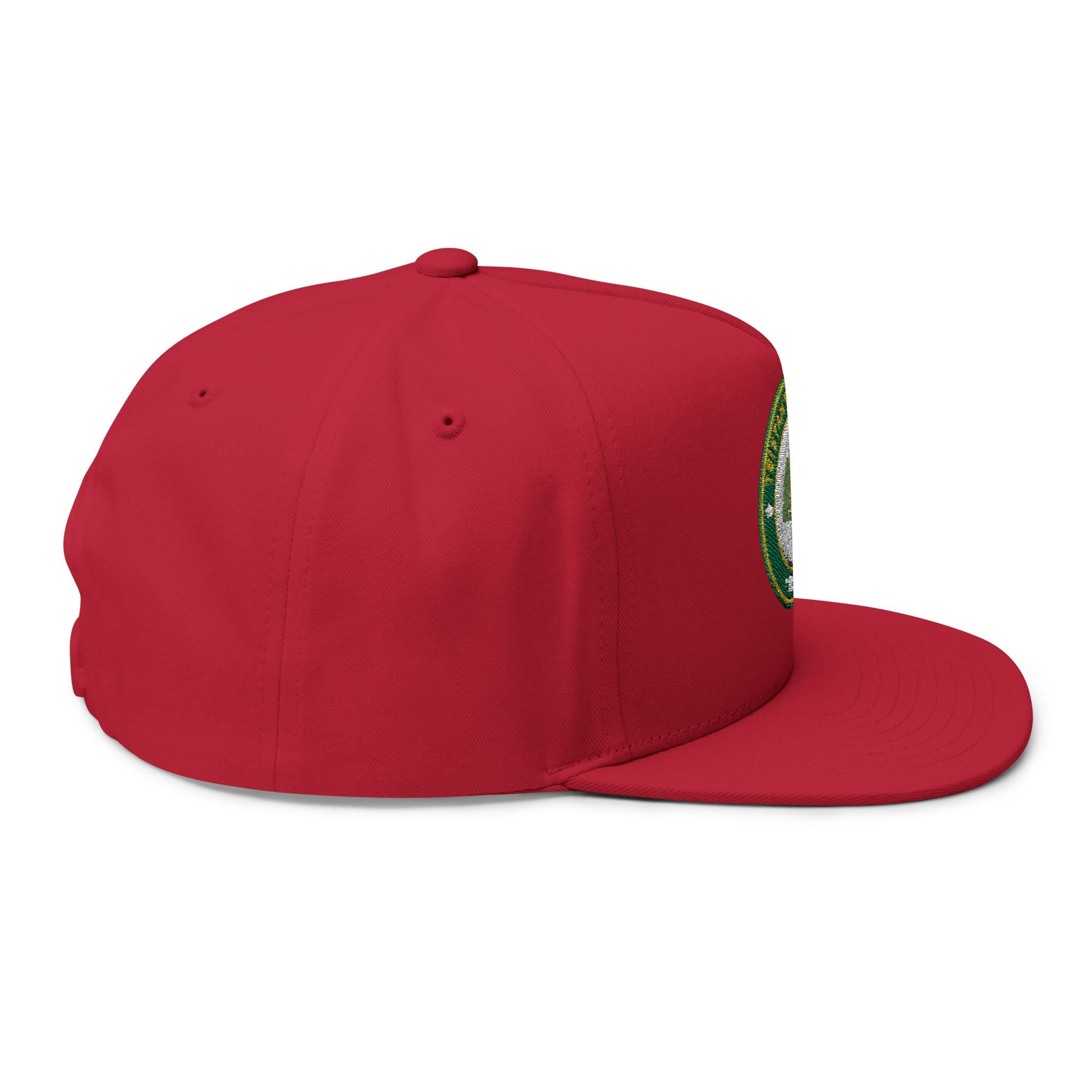 Embroidered Flat Bill Cap