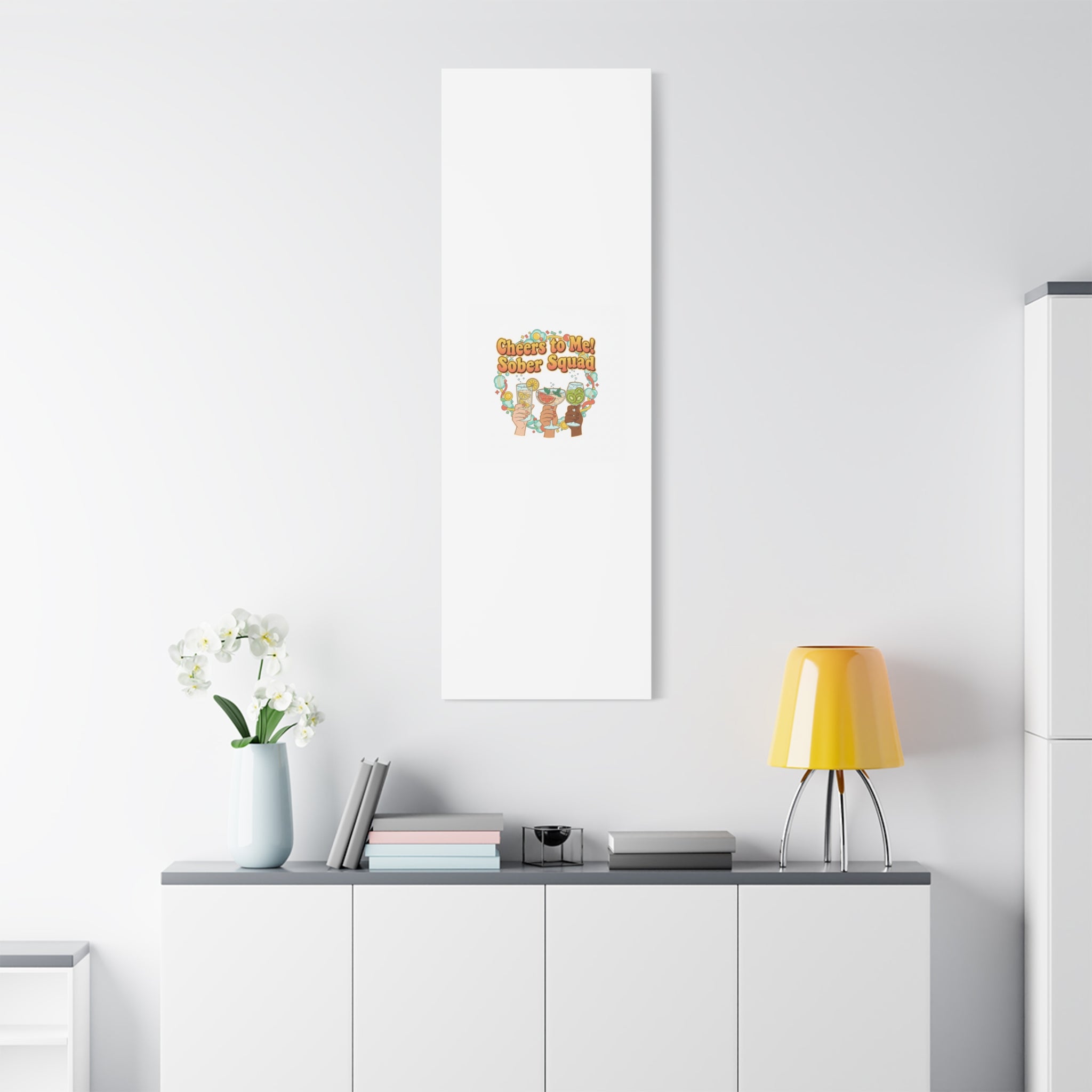 Cheers to Me Sober Squad Canvas | Dry January Mocktail Art