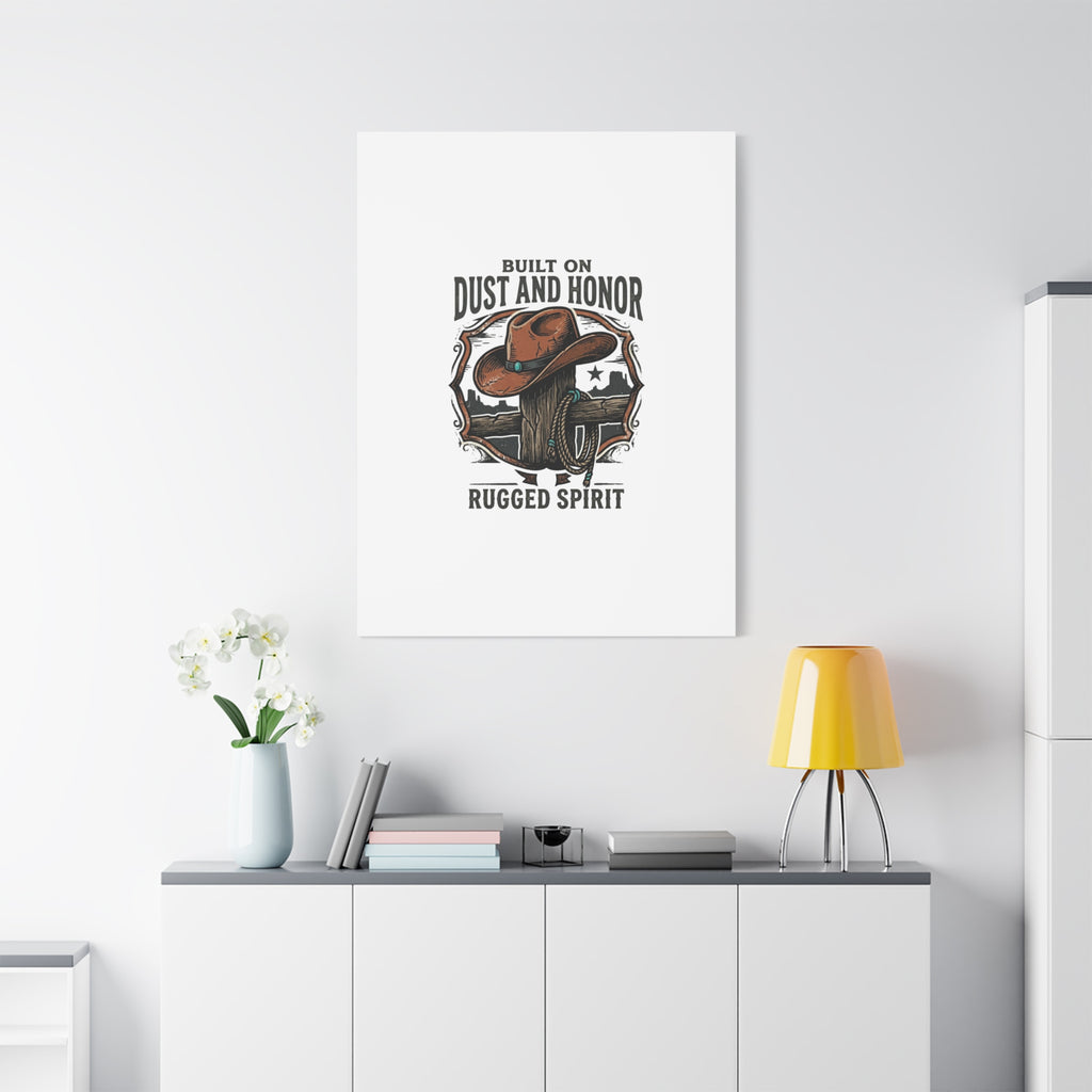 Built on Dust and Honor Canvas | Western cowboy, vintage Americana