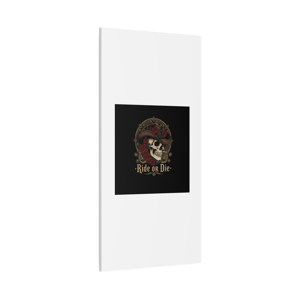Ride or Die Skull Canvas | Western Skull Art, Gothic Americana