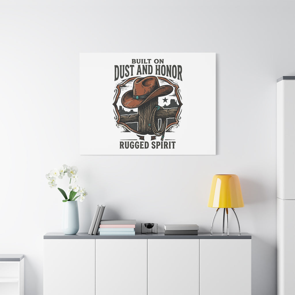 Built on Dust and Honor Canvas | Western cowboy, vintage Americana