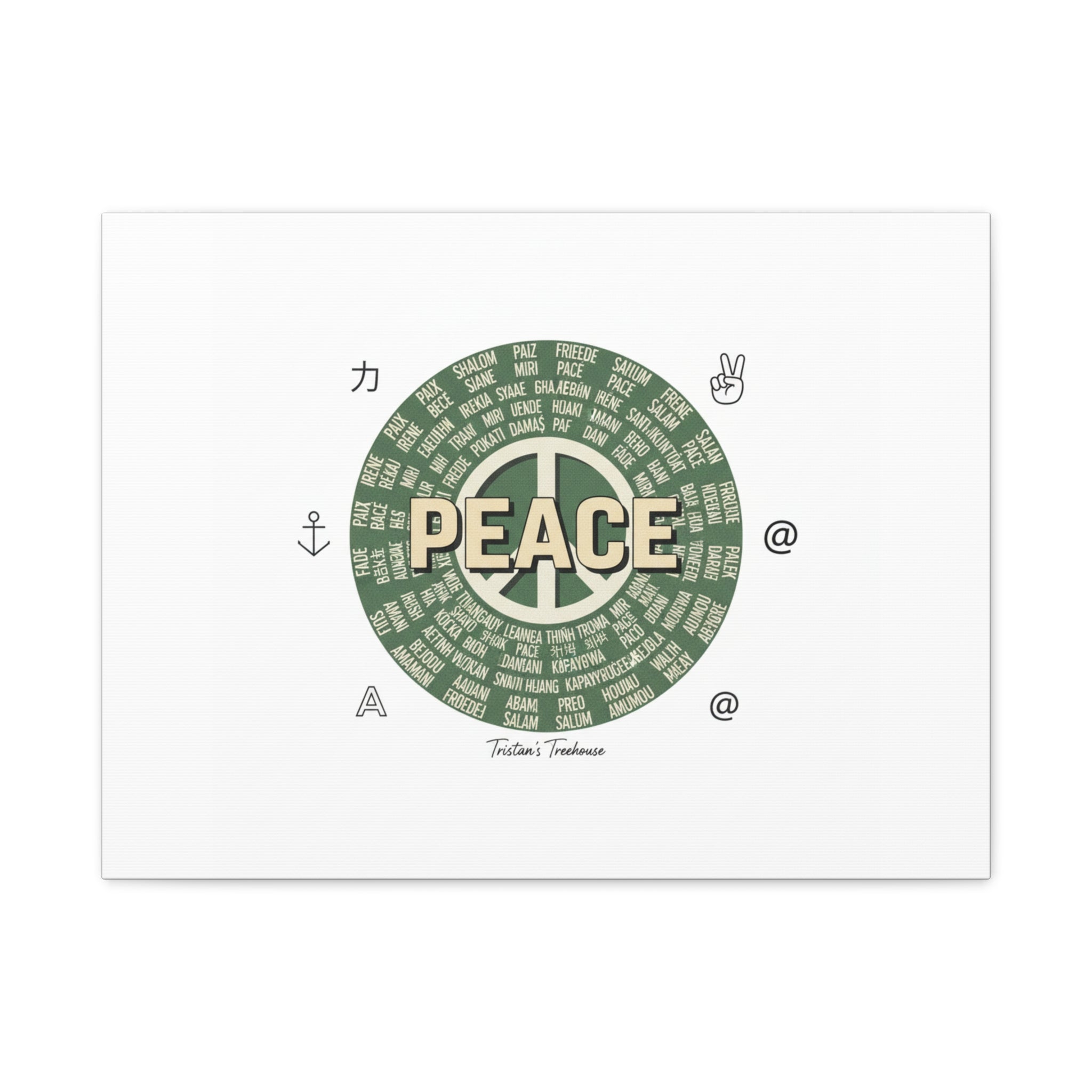 Peace doodle canvas | hand drawn sketch aesthetic, handwritten message
