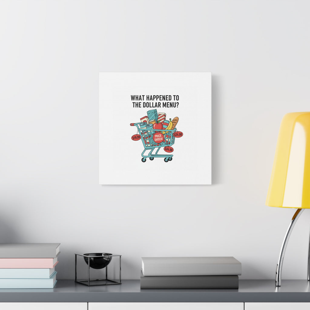 What Happened to the Dollar Menu? Canvas | Grocery Prices Meme, Price Shock Wall Art