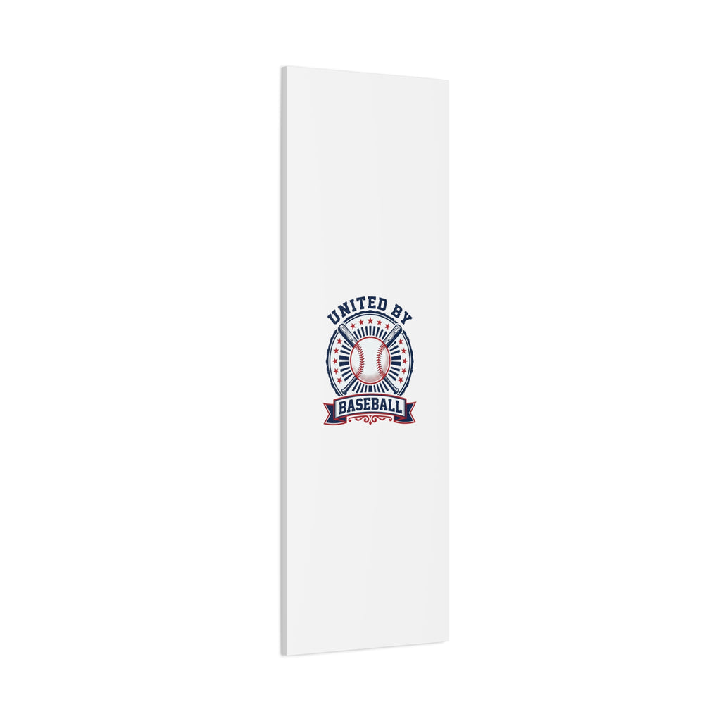 United by Baseball Canvas | Patriotic Baseball Graphic, Red White Blue Wall Art