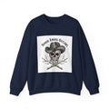 Honor Among Outlaws Crewneck, western skull art | gothic Americana, desert noir design