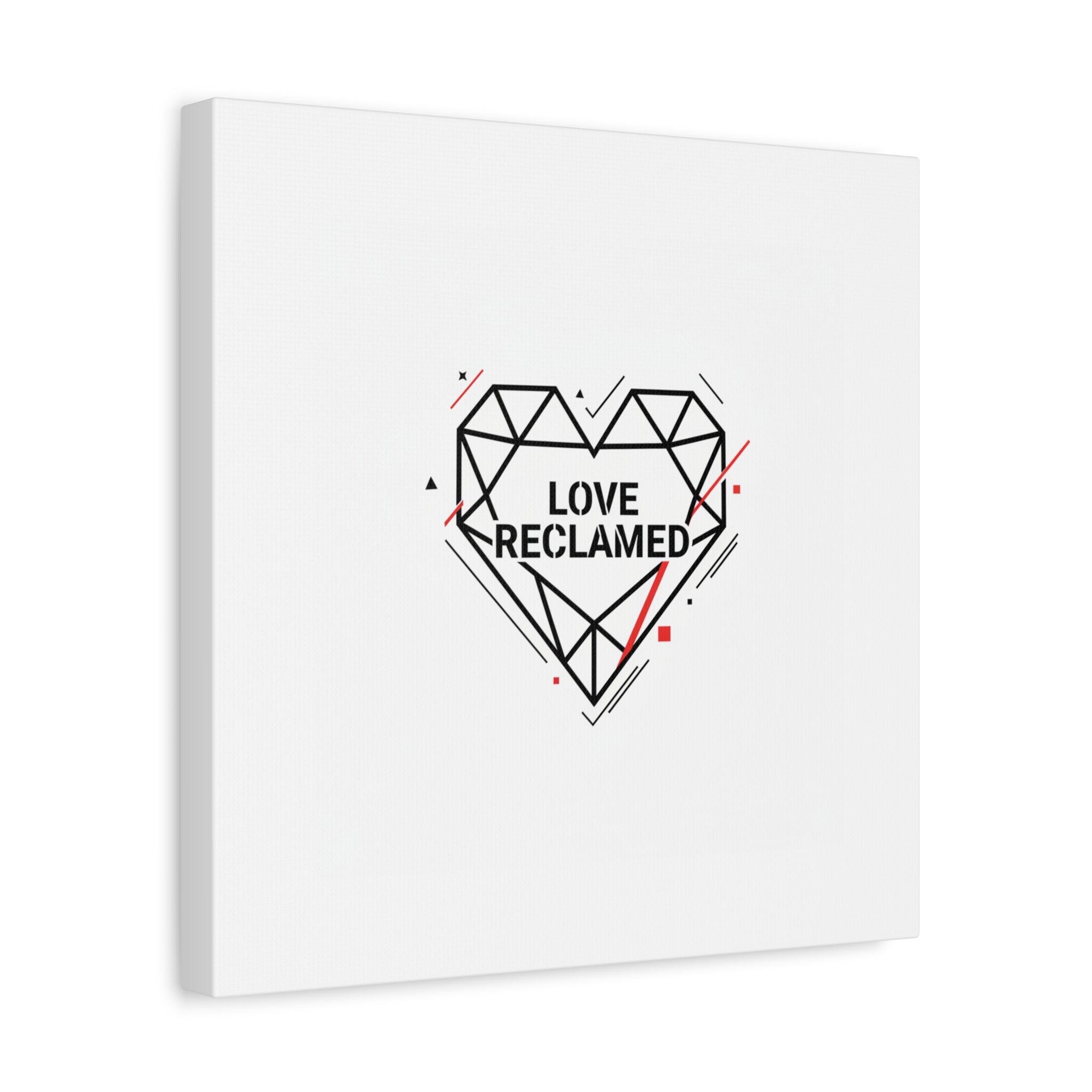 Love Reclaimed Canvas | modern heart design, minimalist love icon
