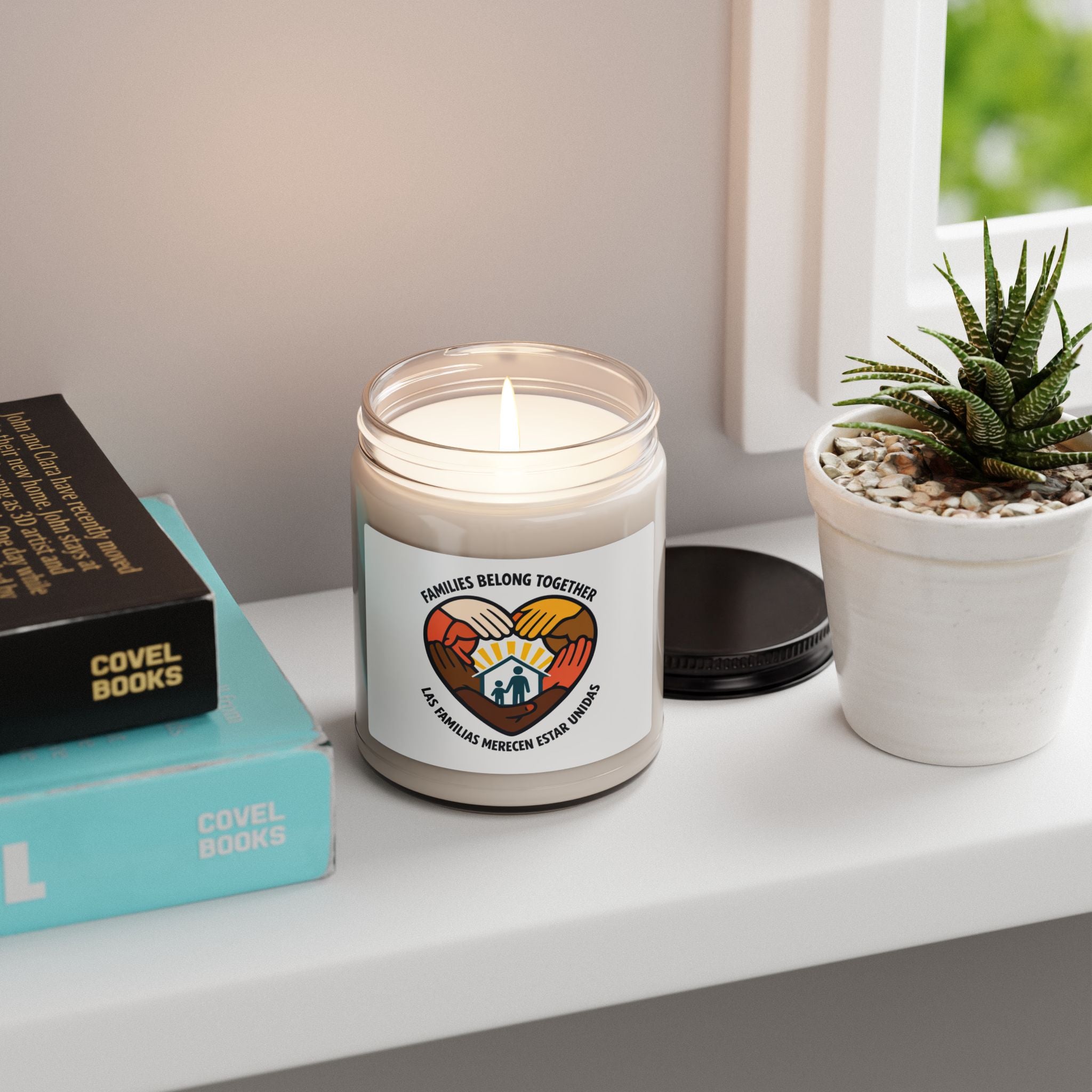 Families Belong Together Candle | Solidarity, Inclusive, Bilingual (Las Familias Merecen Estar Unidas)