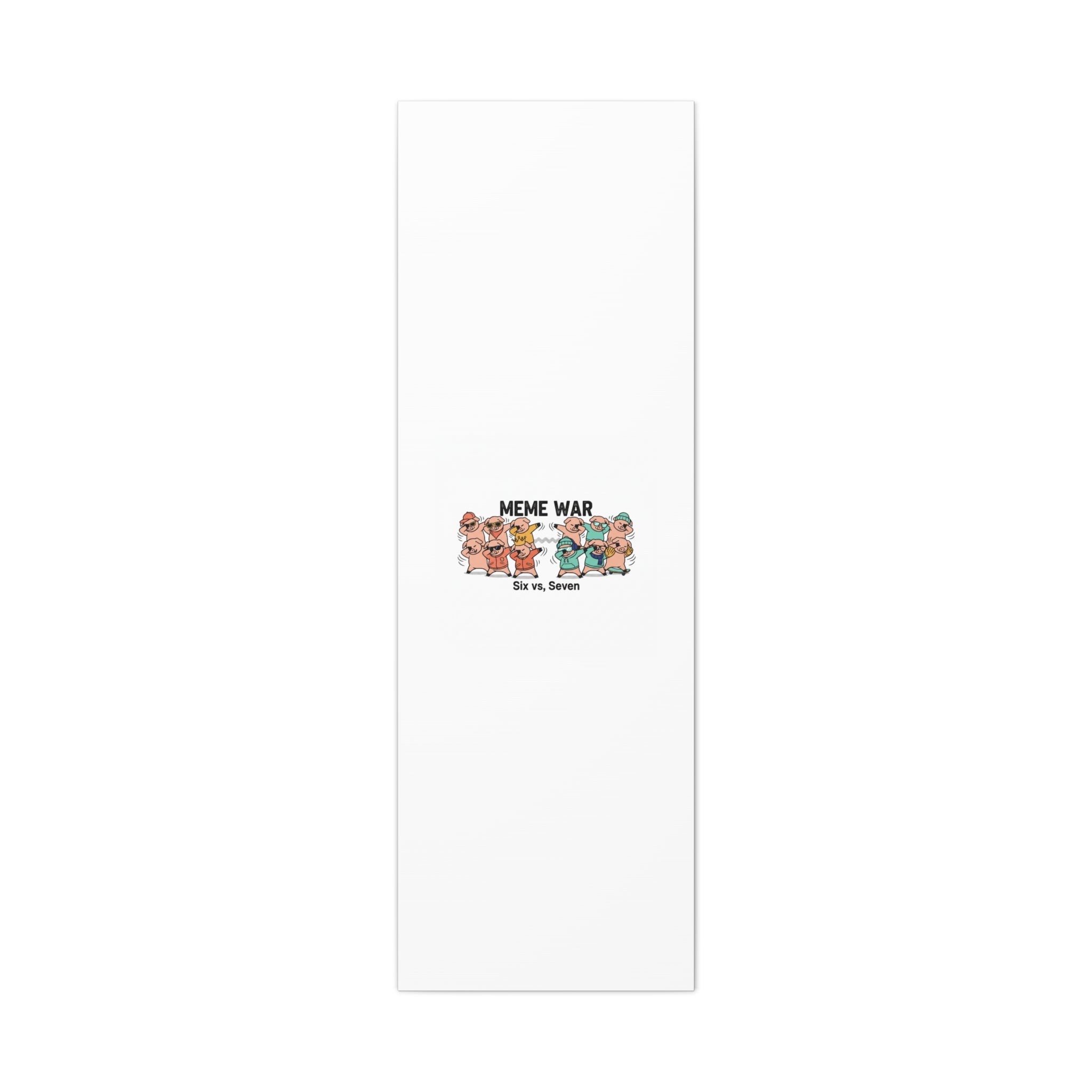 Meme War: Six vs. Seven Canvas Wall Art