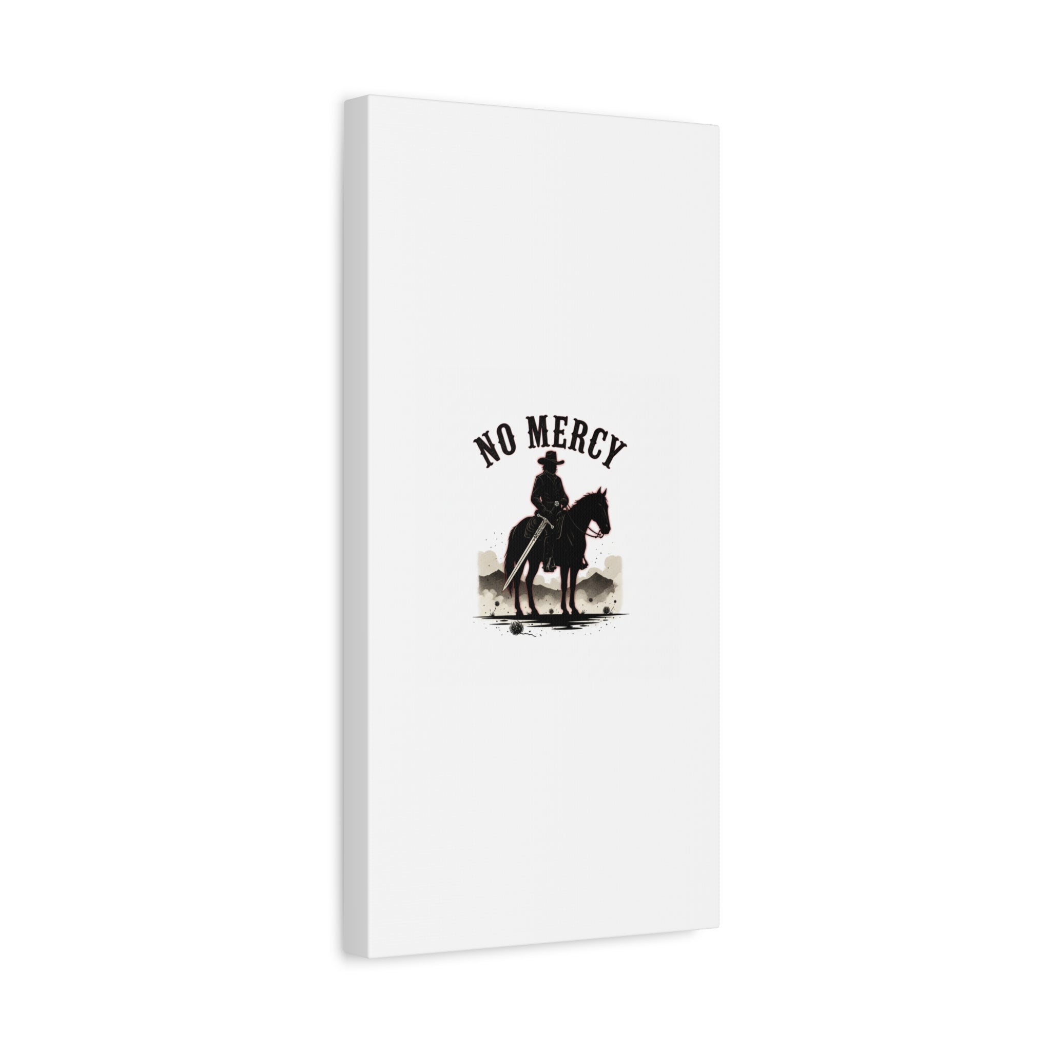 No Mercy Cowboy Skull Canvas | western skull art, gothic Americana