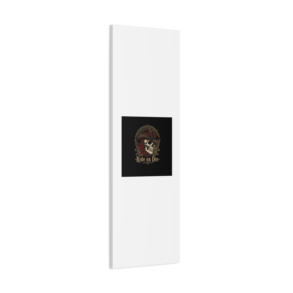 Ride or Die Skull Canvas | Western Skull Art, Gothic Americana