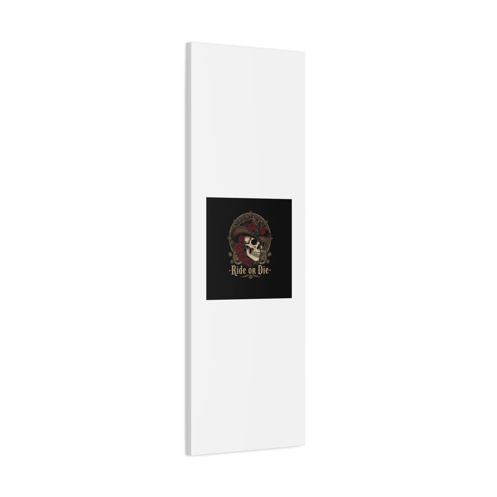 Ride or Die Skull Canvas | Western Skull Art, Gothic Americana