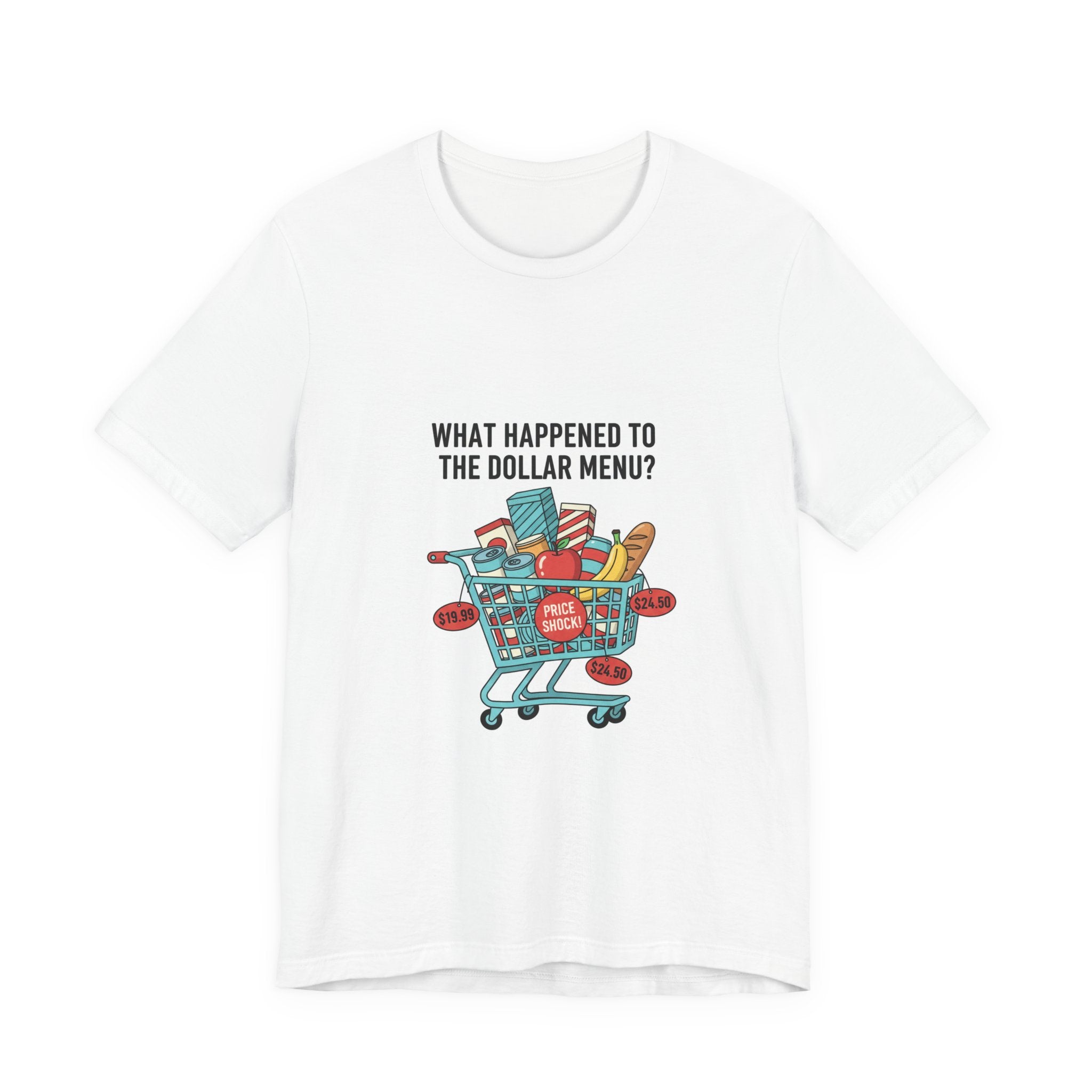 What Happened to the Dollar Menu Tee | grocery prices shirt, budget humor