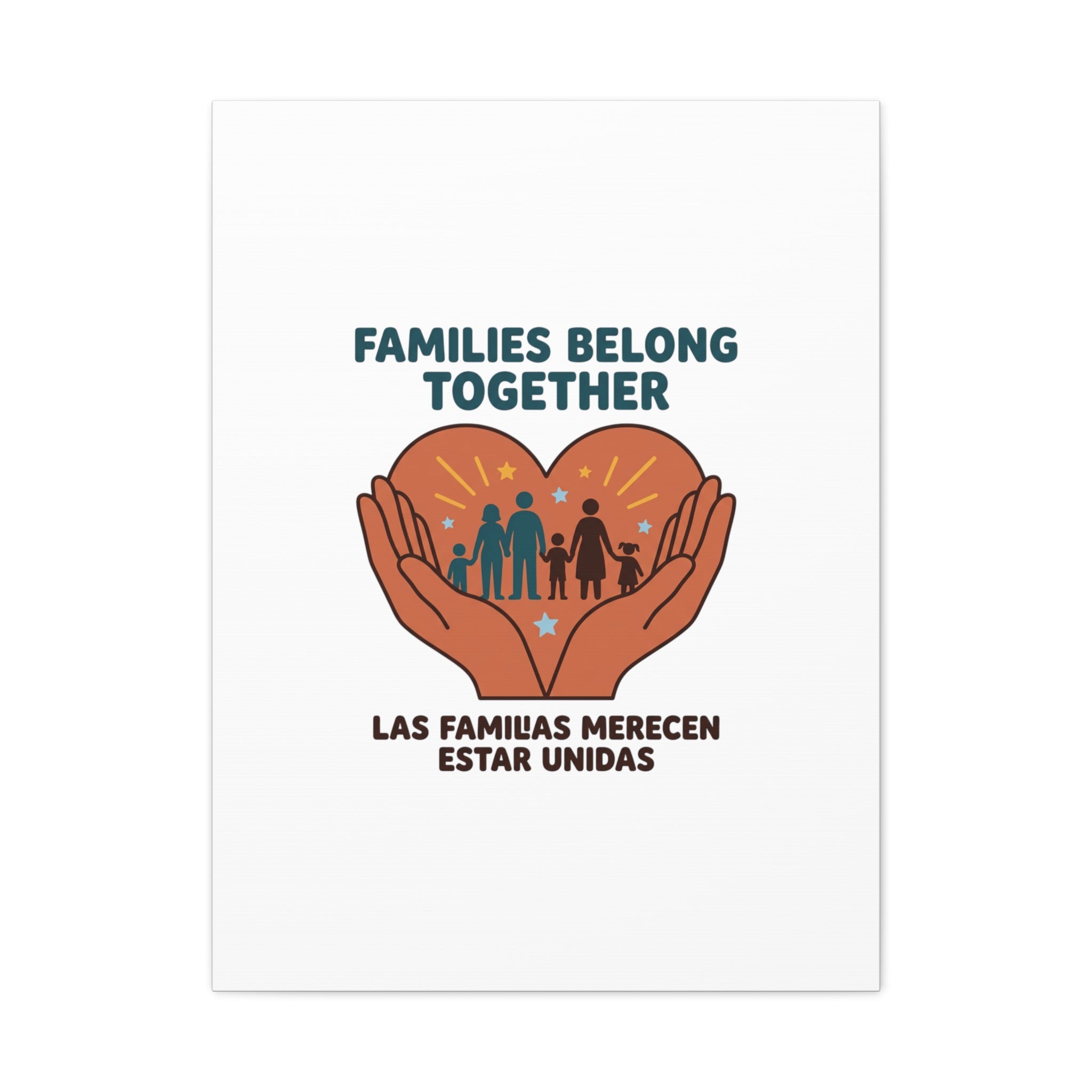 Families Belong Together Canvas | Family Unity, Bilingual Solidarity