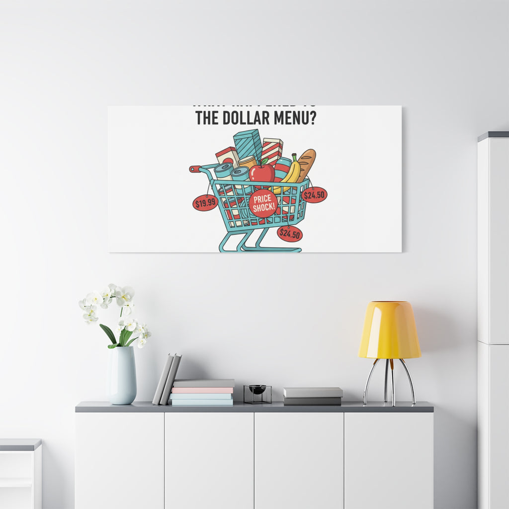What Happened to the Dollar Menu? Canvas | Grocery Prices Meme, Price Shock Wall Art
