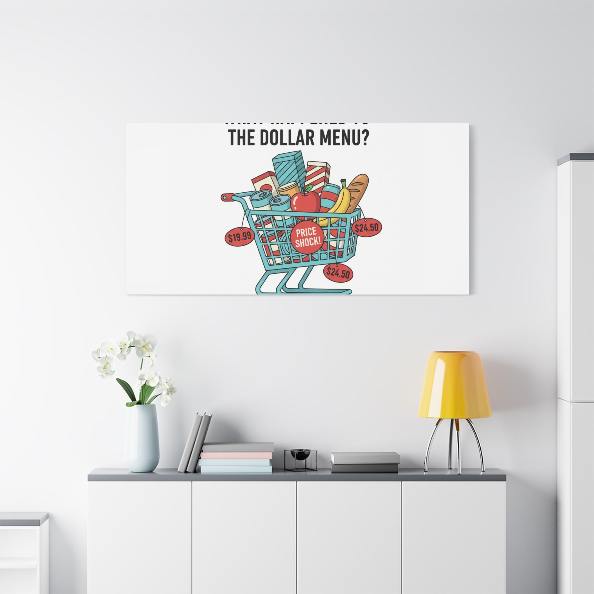 What Happened to the Dollar Menu? Canvas | Grocery Prices Meme, Price Shock Wall Art