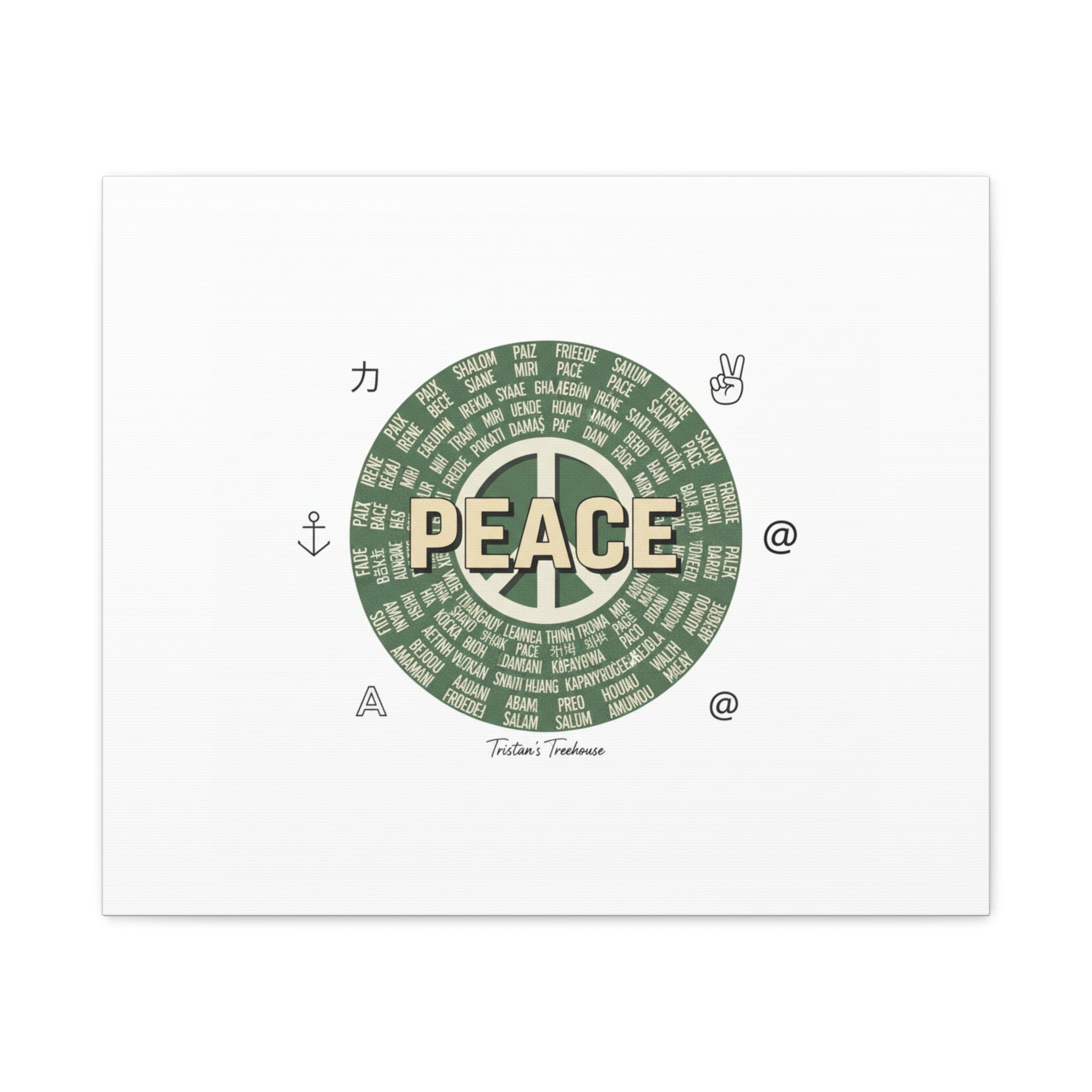 Peace doodle canvas | hand drawn sketch aesthetic, handwritten message