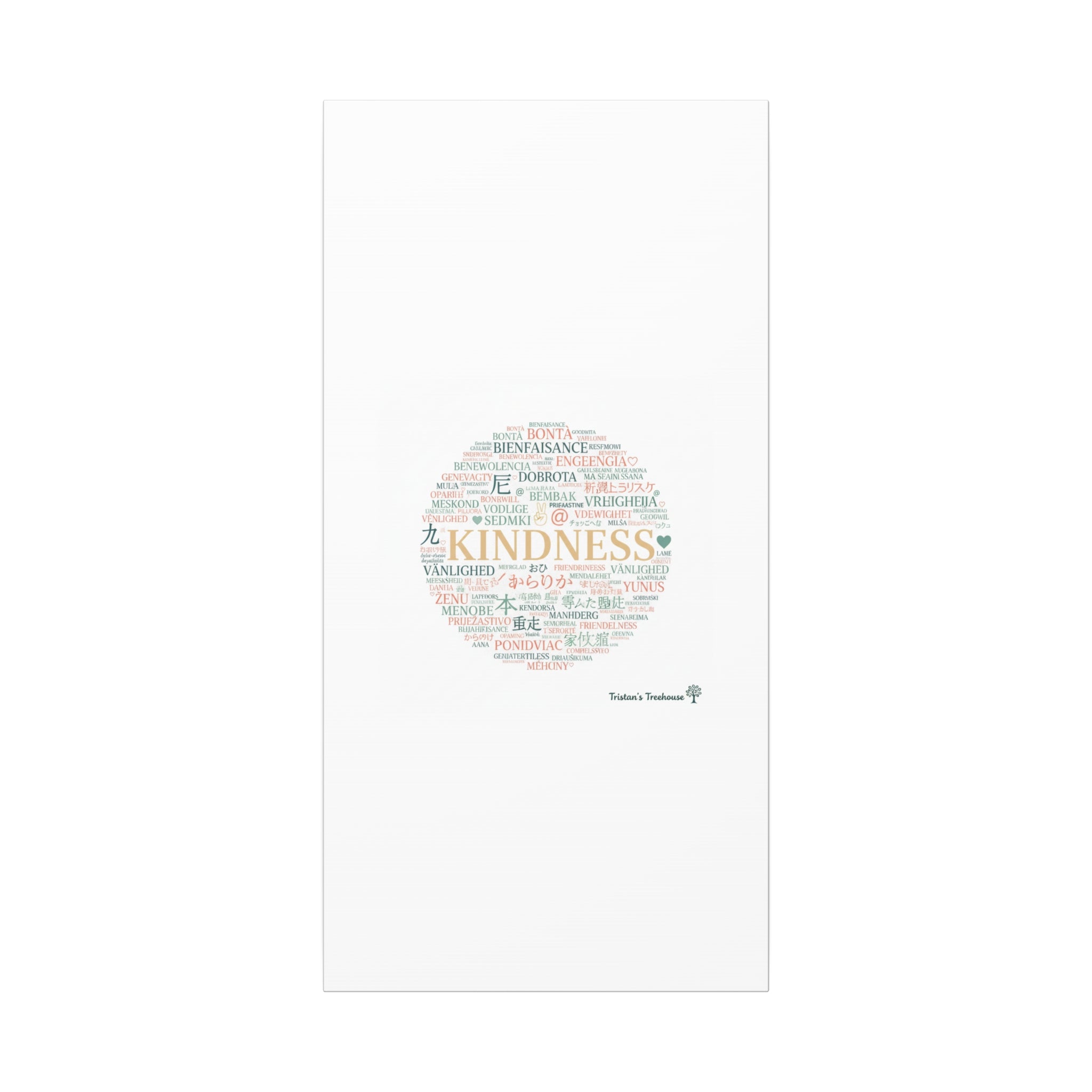 Kindness Word Cloud Canvas | Fresh Start Minimalist Wall Art