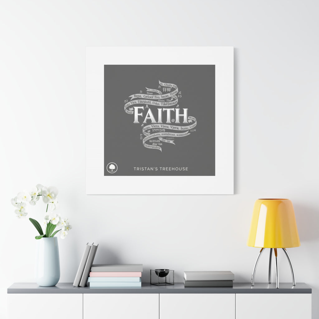 handwritten faith ribbon Canvas | sketch aesthetic, doodle design