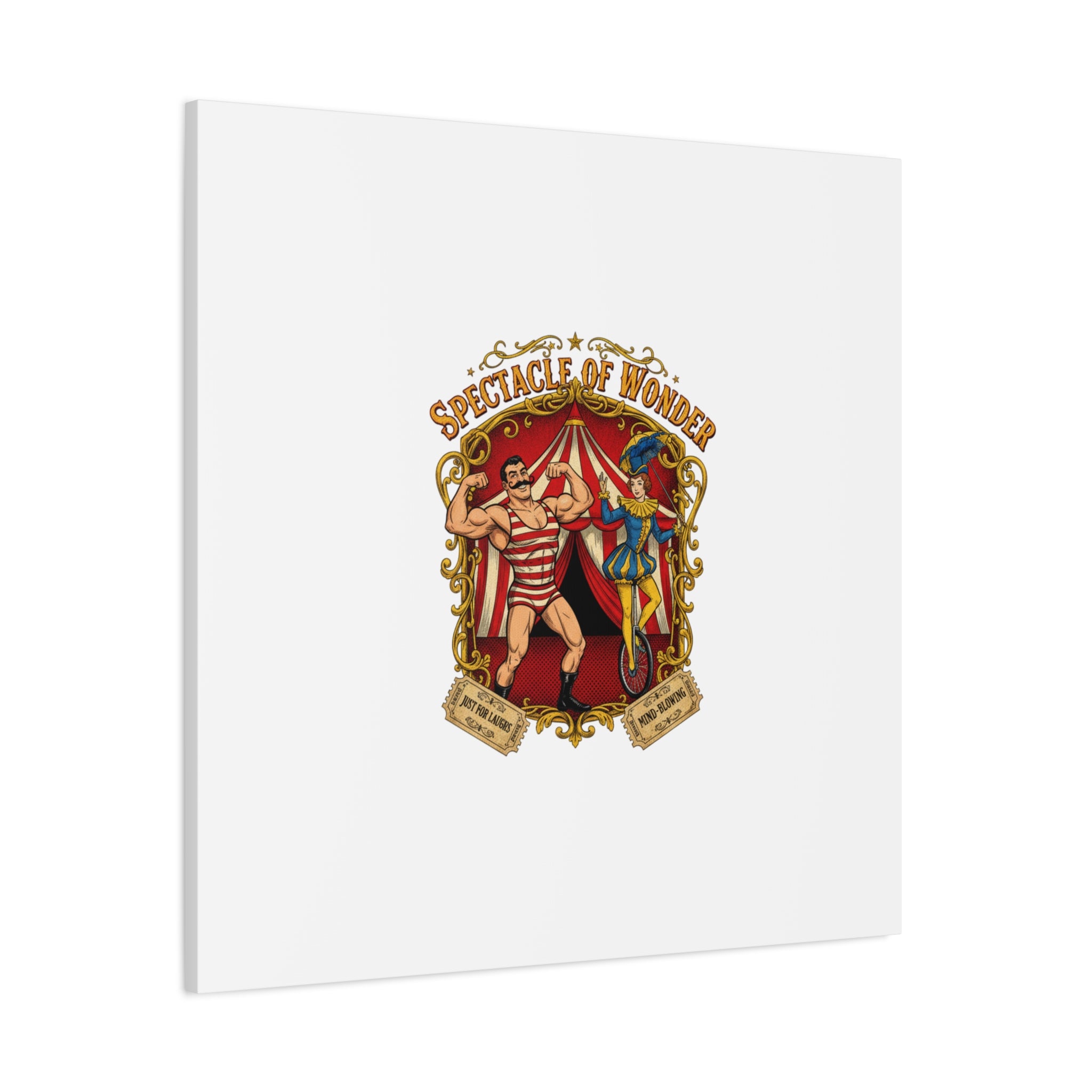 Spectacle of Wonder Circus Art Print, Canvas | Vintage Carnival Design