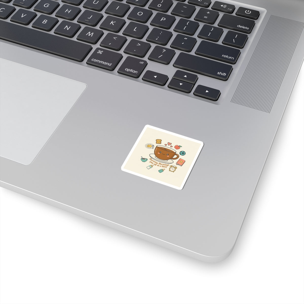 Surviving Mornings Coffee Cup Sticker | Parenting Morning Humor, Morning Chaos