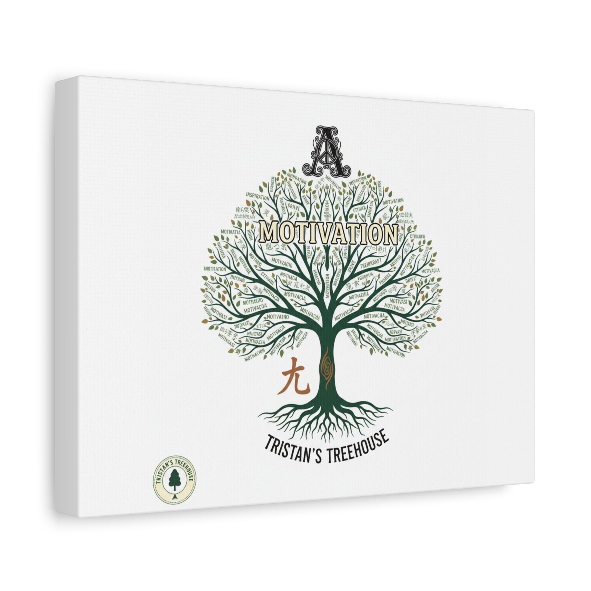 Handwritten Doodle Tree Canvas | Matte Stretched Wall Art