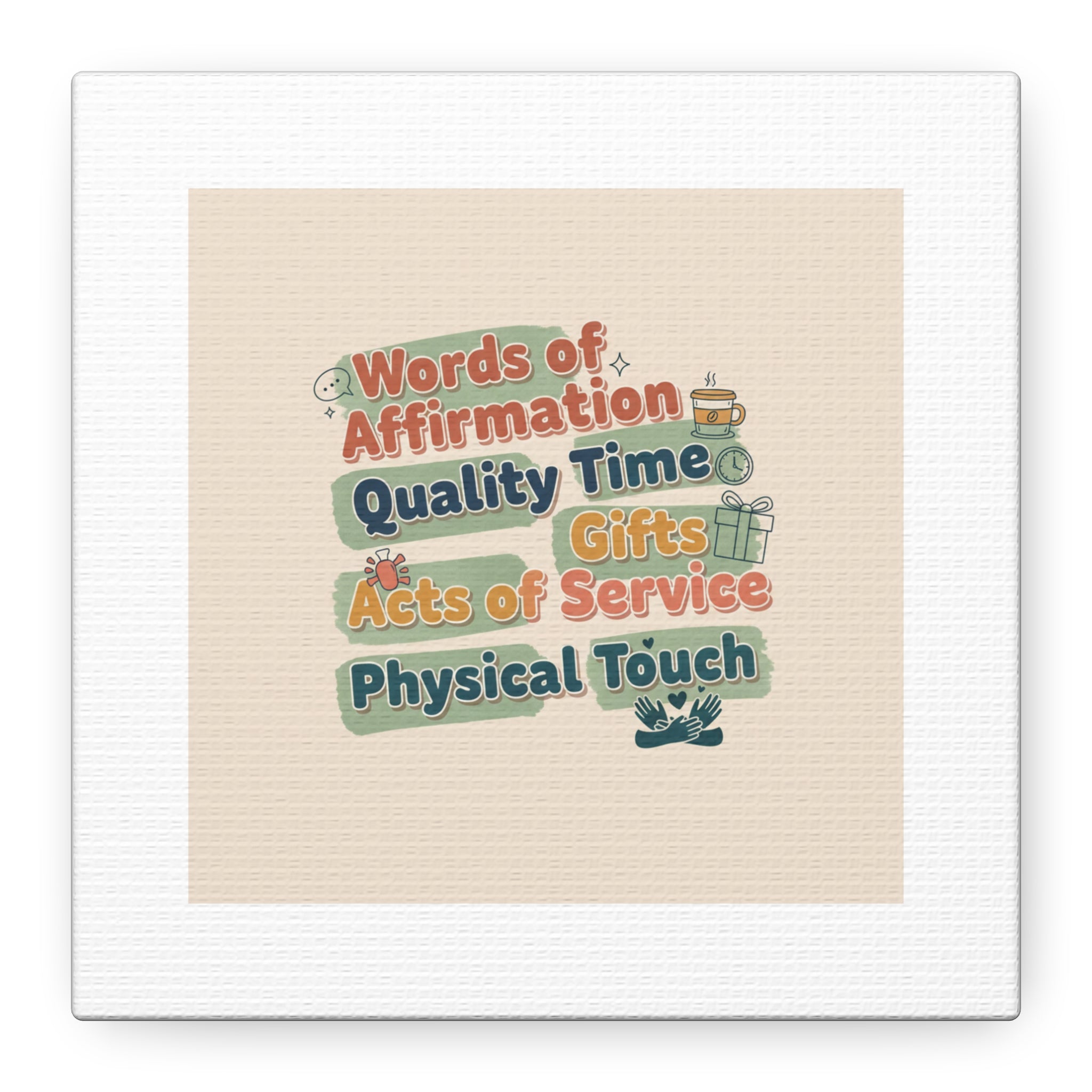 Love Languages List Matte Canvas Wall Art | love language meme, relationship humor