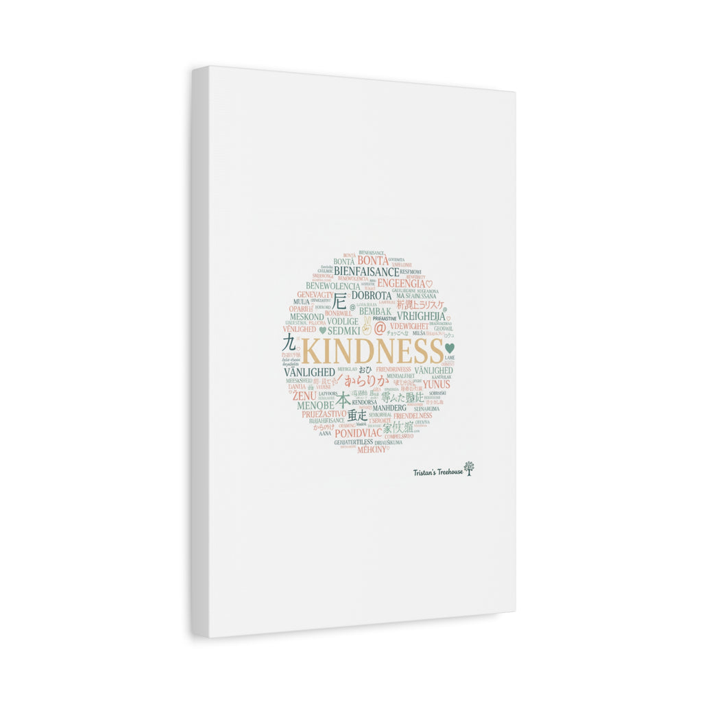 Kindness Word Cloud Canvas | Fresh Start Minimalist Wall Art