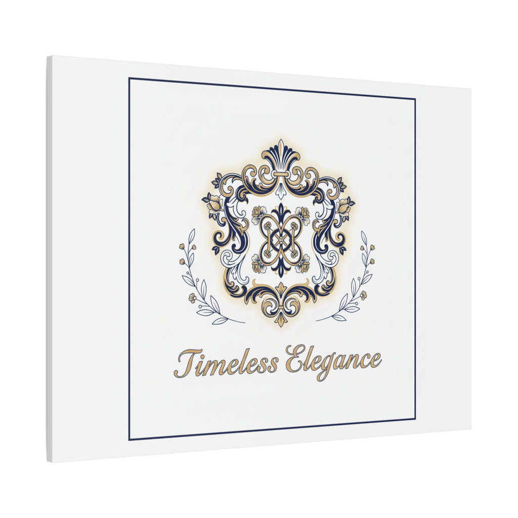 Ornate Brooch Emblem Canvas | Vintage Formalwear Accents, Baroque Print