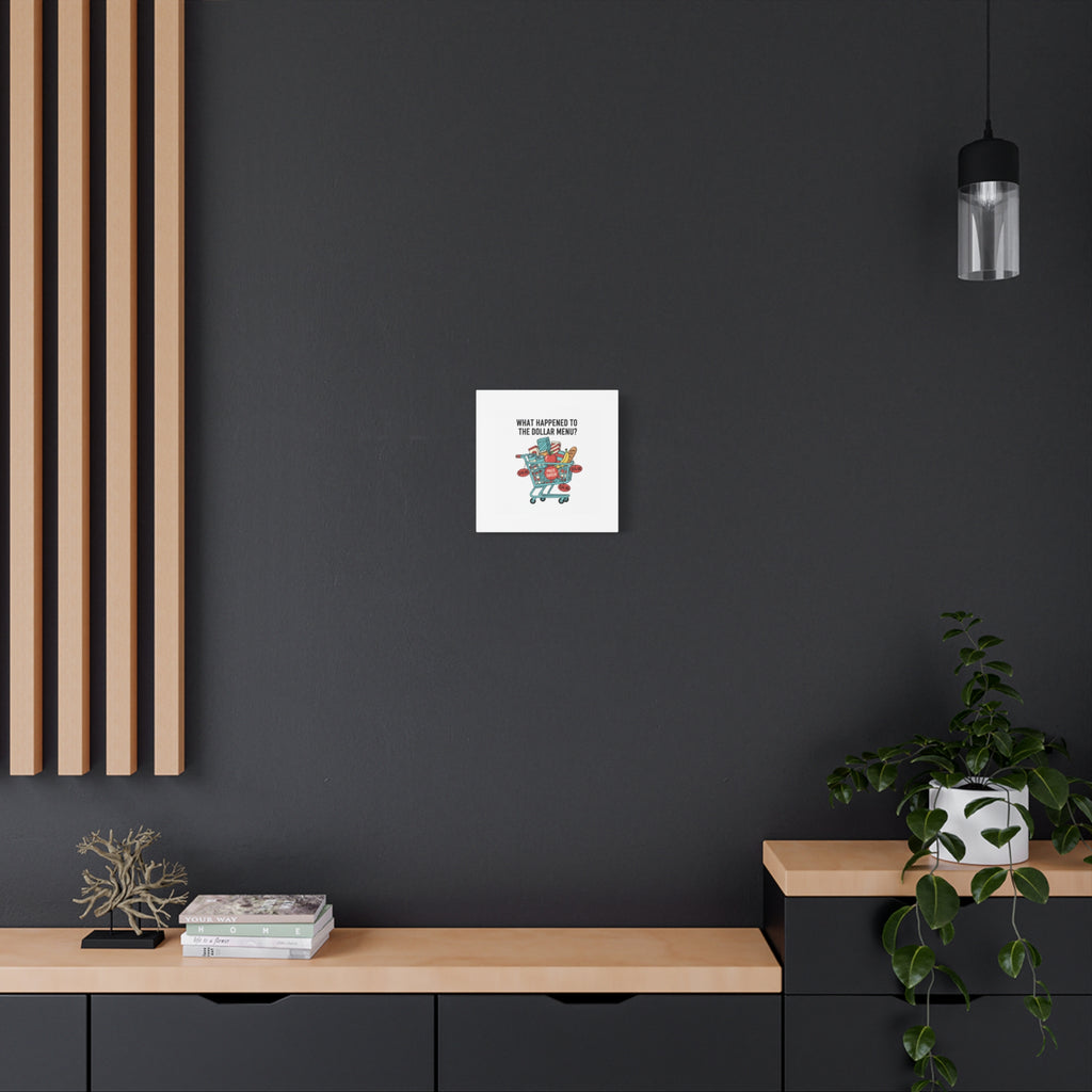 What Happened to the Dollar Menu? Canvas | Grocery Prices Meme, Price Shock Wall Art
