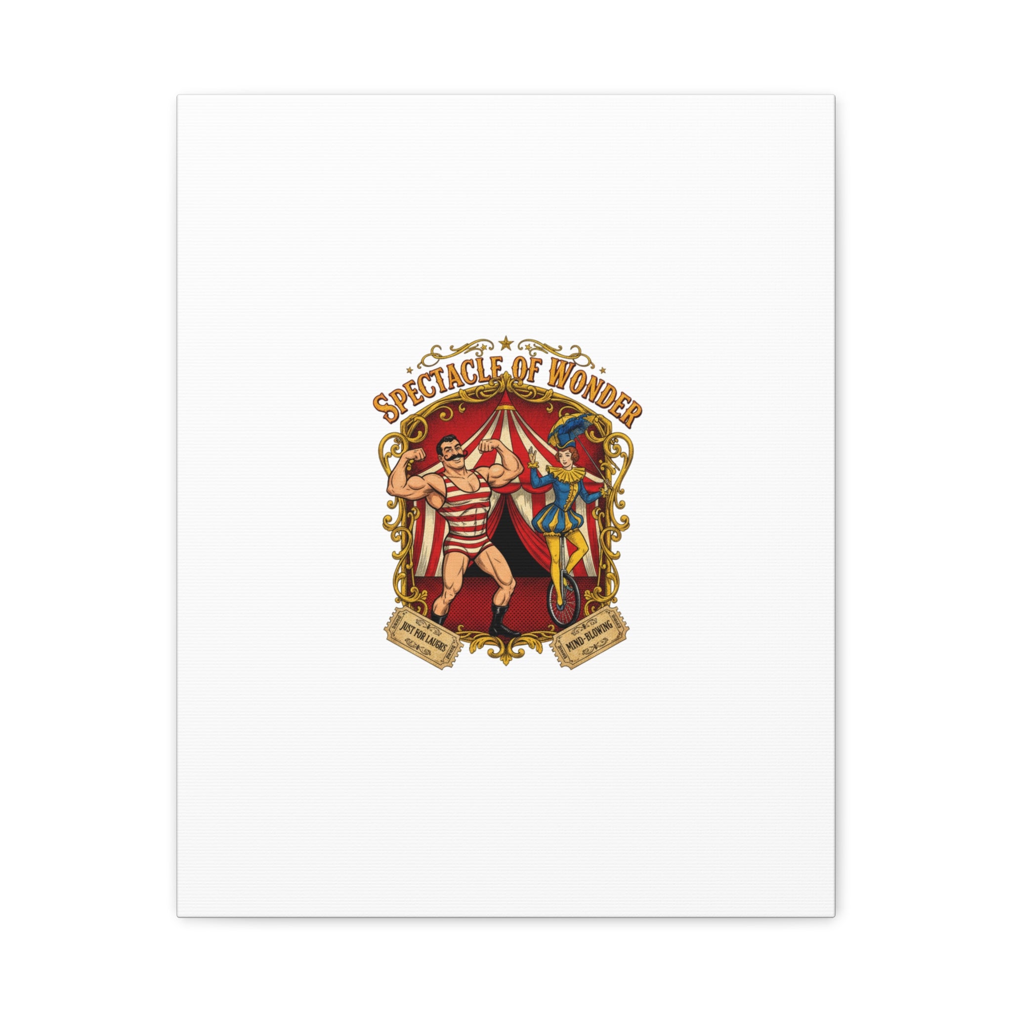 Spectacle of Wonder Circus Art Print, Canvas | Vintage Carnival Design