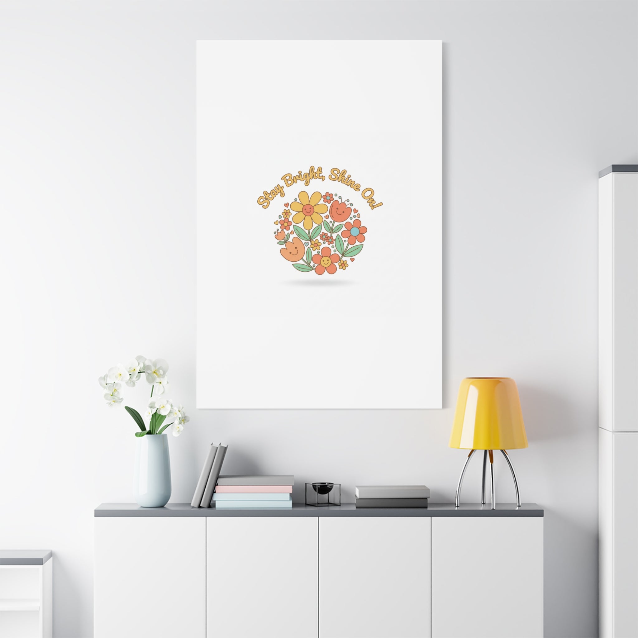 Stay Bright Shine On Canvas | Hopecore, Radical Optimism Wall Art