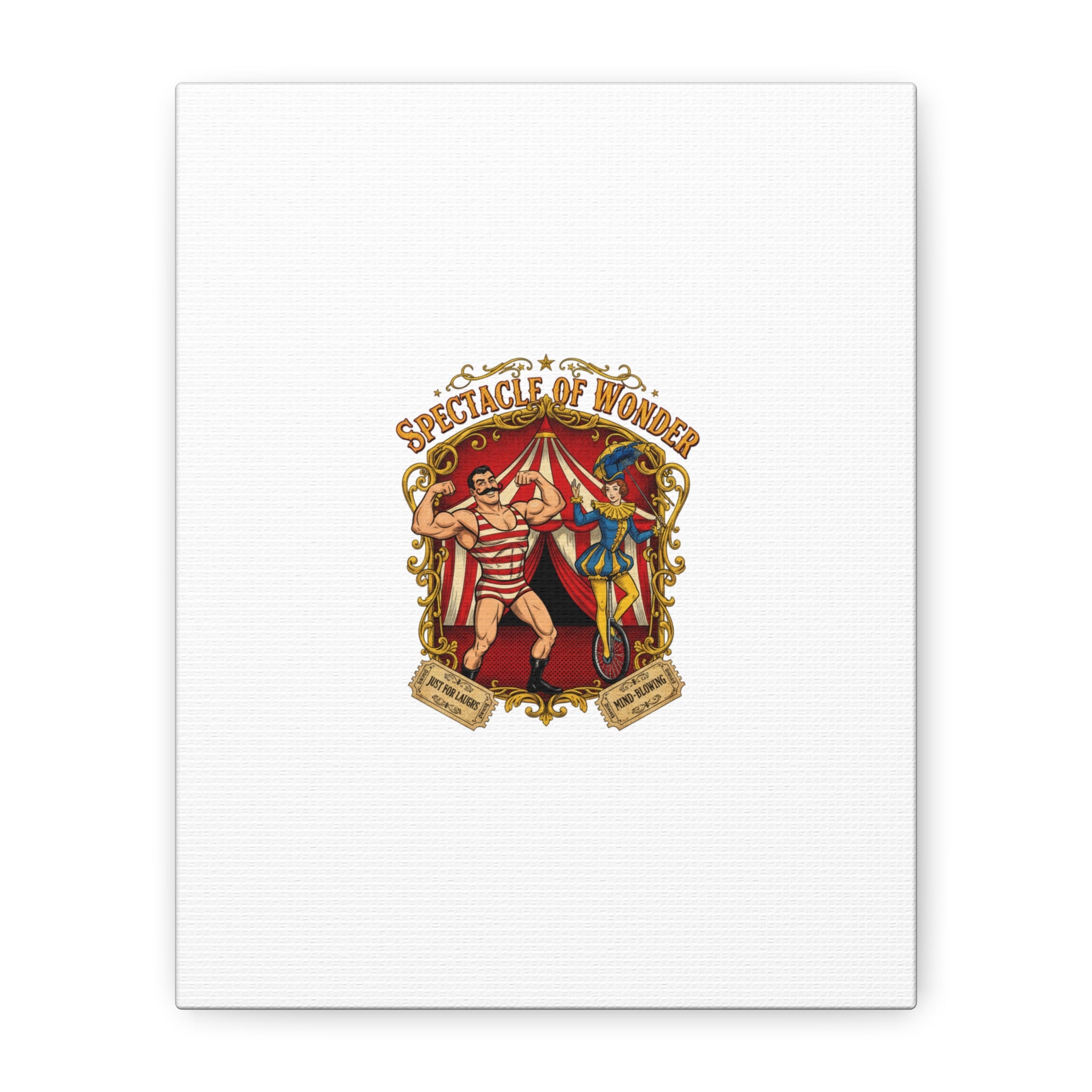 Spectacle of Wonder Circus Art Print, Canvas | Vintage Carnival Design