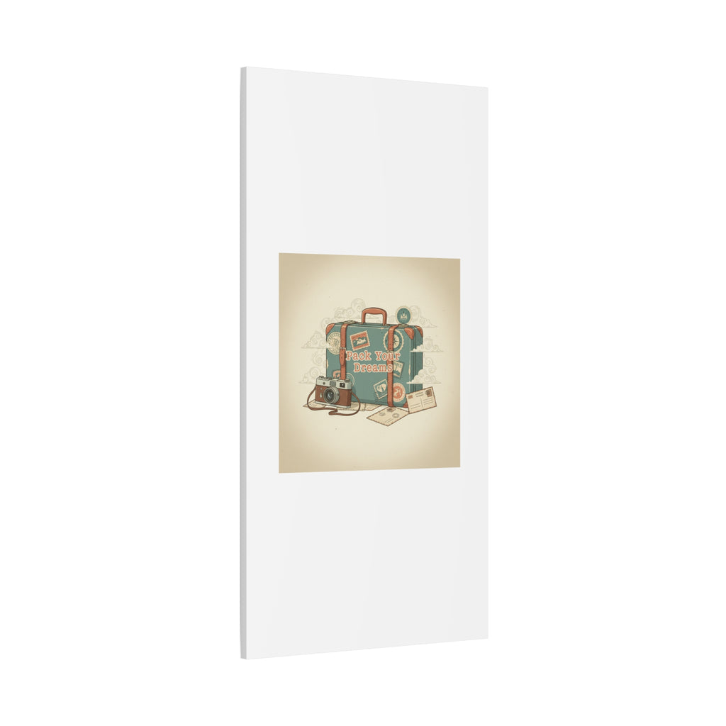 Pack Your Dreams Canvas | Retro Travel Postcard, Wanderlust Passport Stamp Art