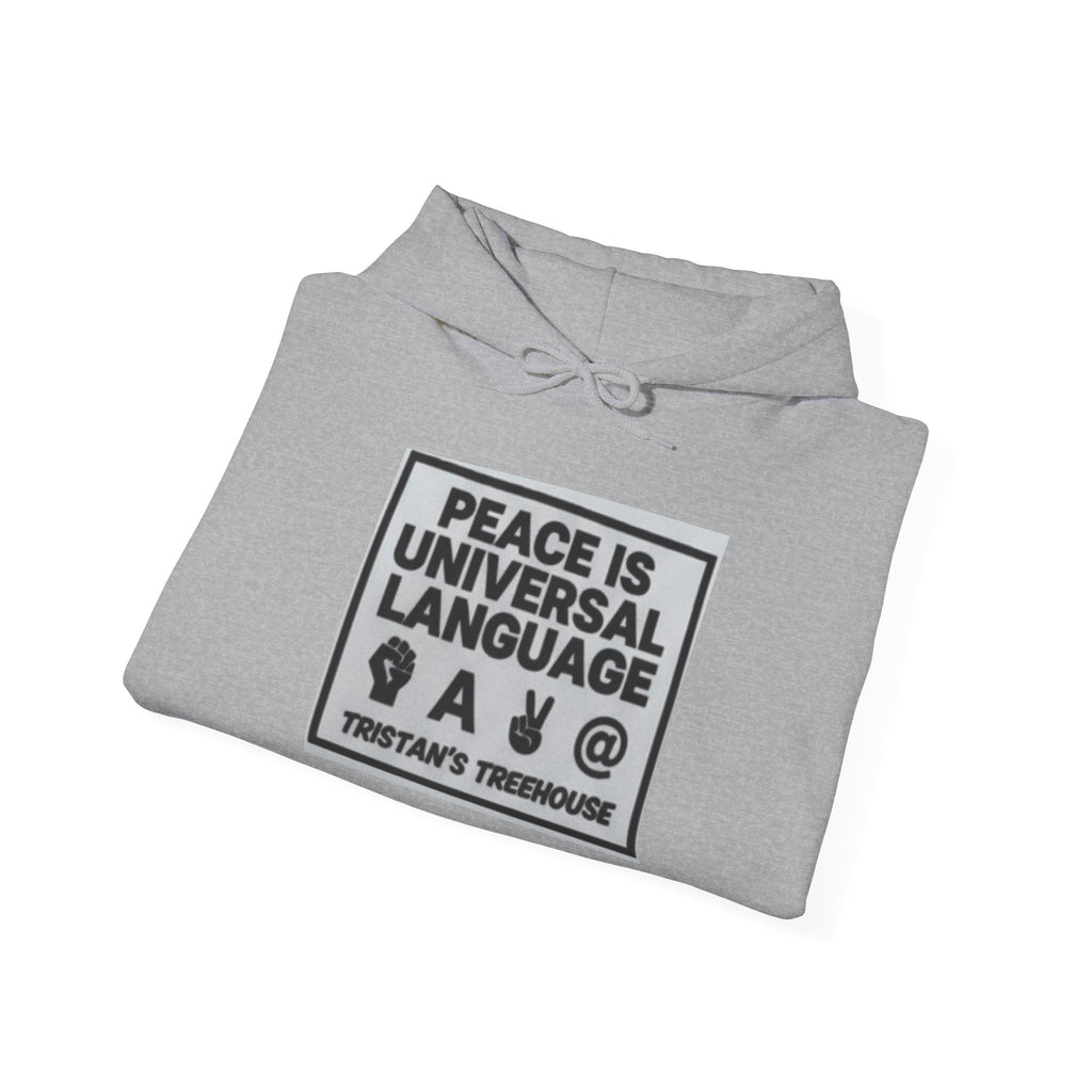 Peace Is Universal Language Hoodie — Inclusive Symbols Graphic Hoodie