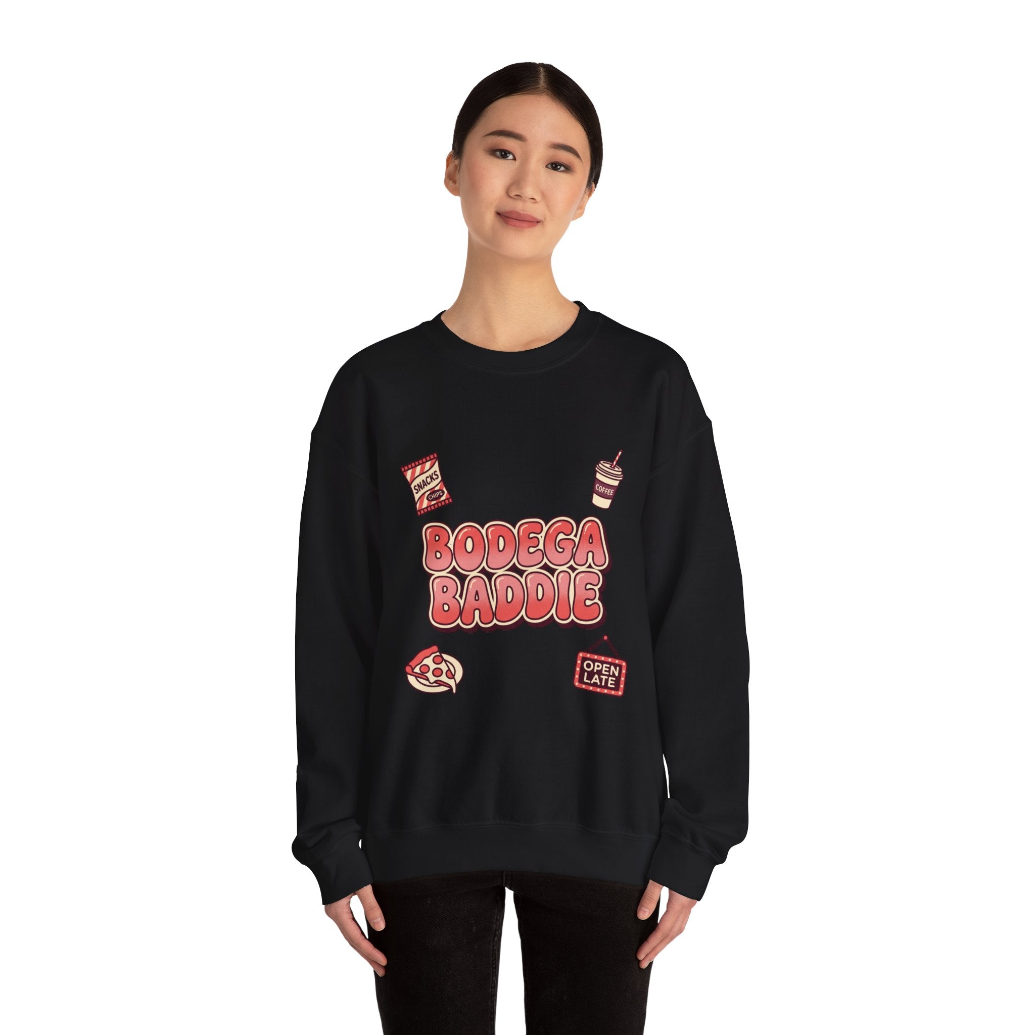 Bodega Baddie Crewneck Sweatshirt | NYC, Spanglish, Y2K Deli Sign
