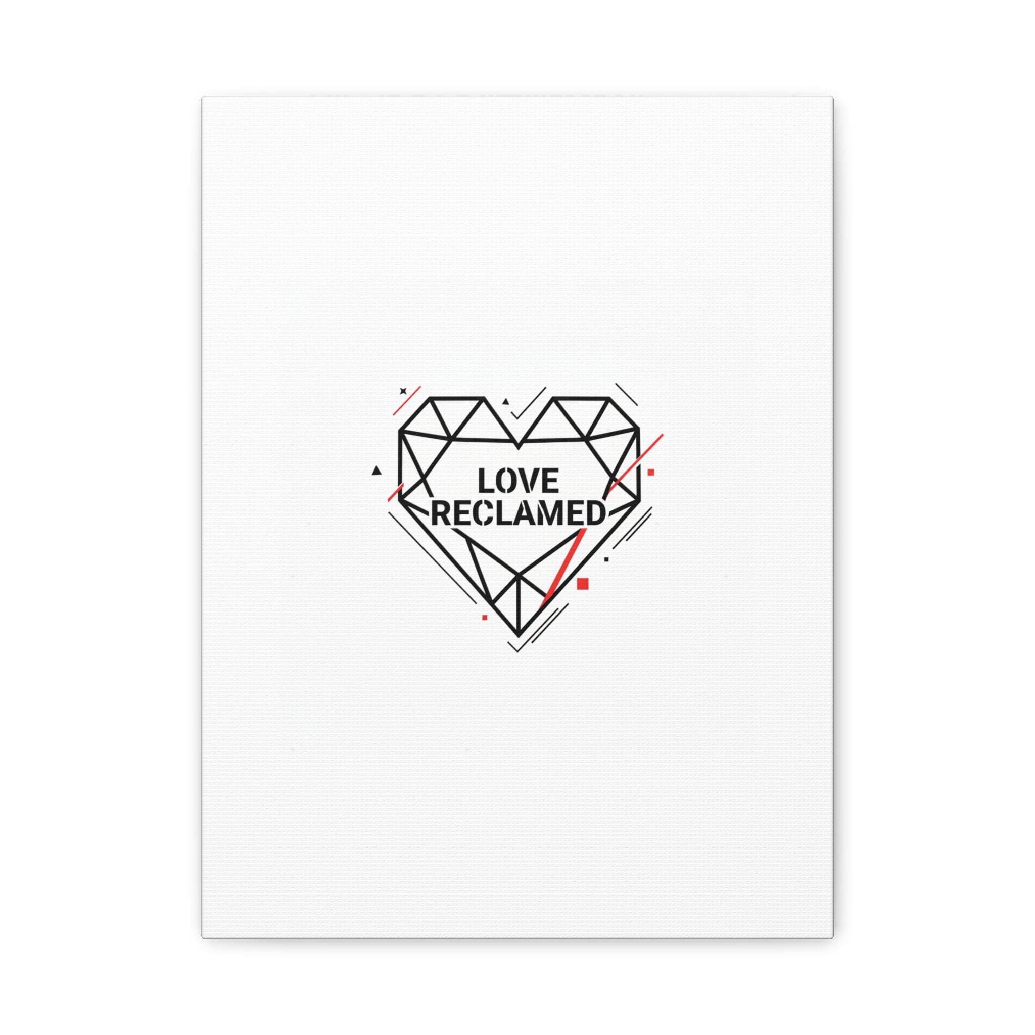 Love Reclaimed Canvas | modern heart design, minimalist love icon
