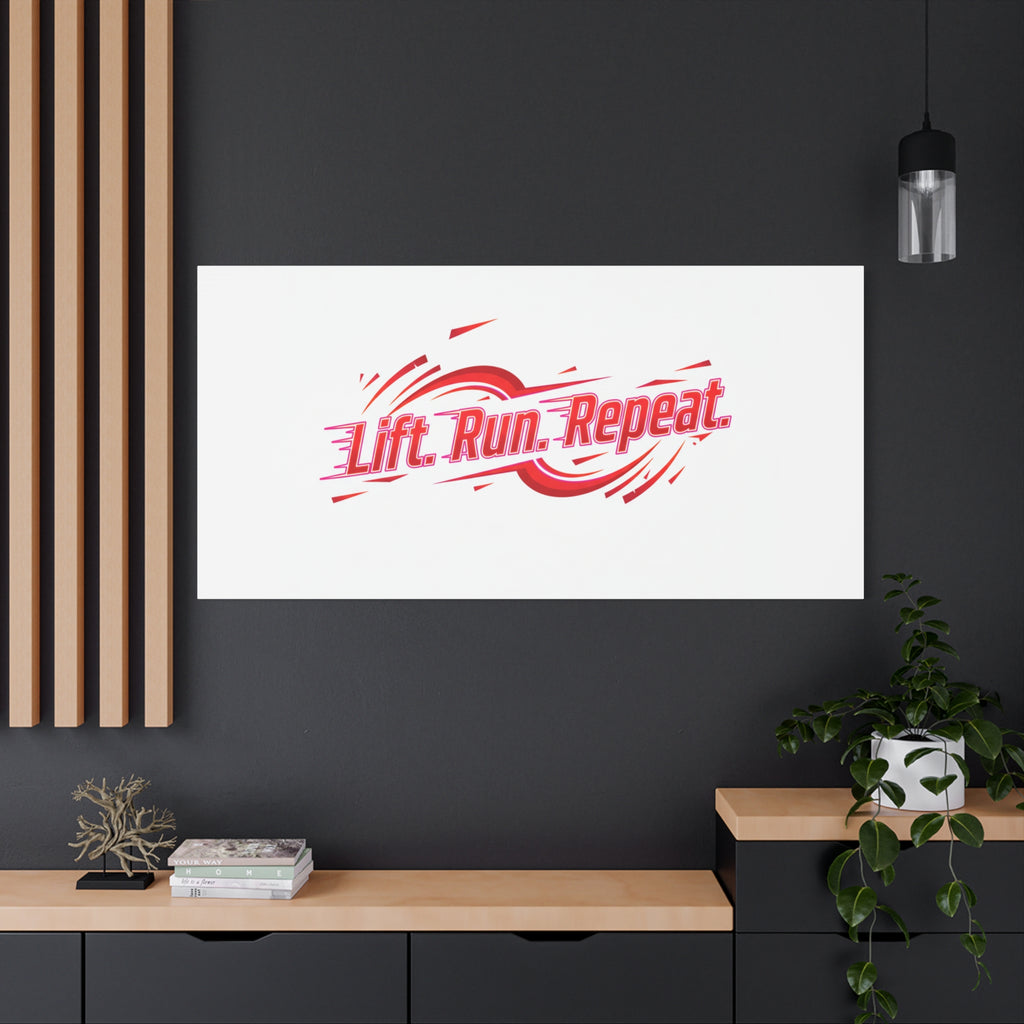 Lift Run Repeat Canvas | Fitness Wall Art, Gym Motivation