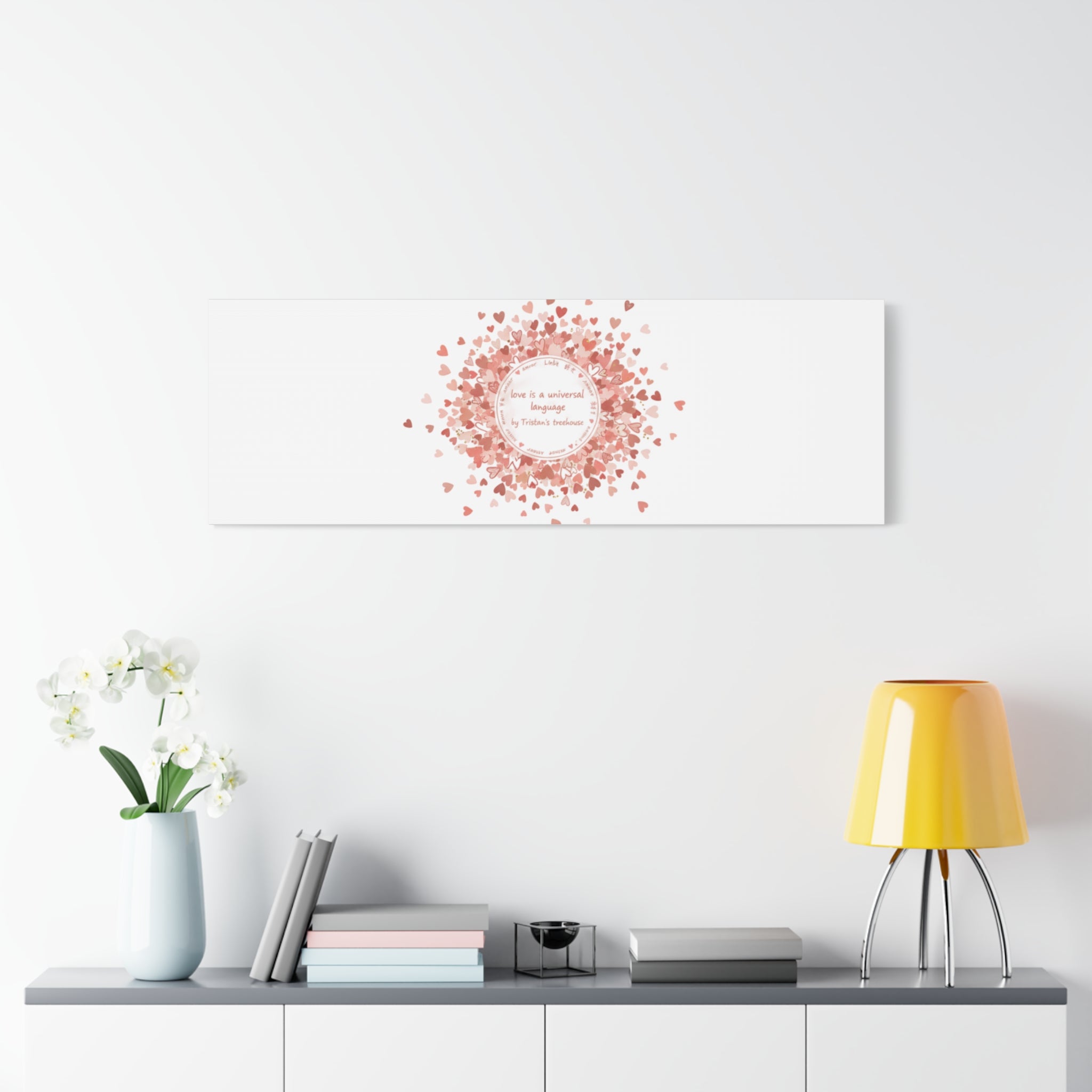Tiny Heart Confetti Canvas | Matte Stretched Wall Art