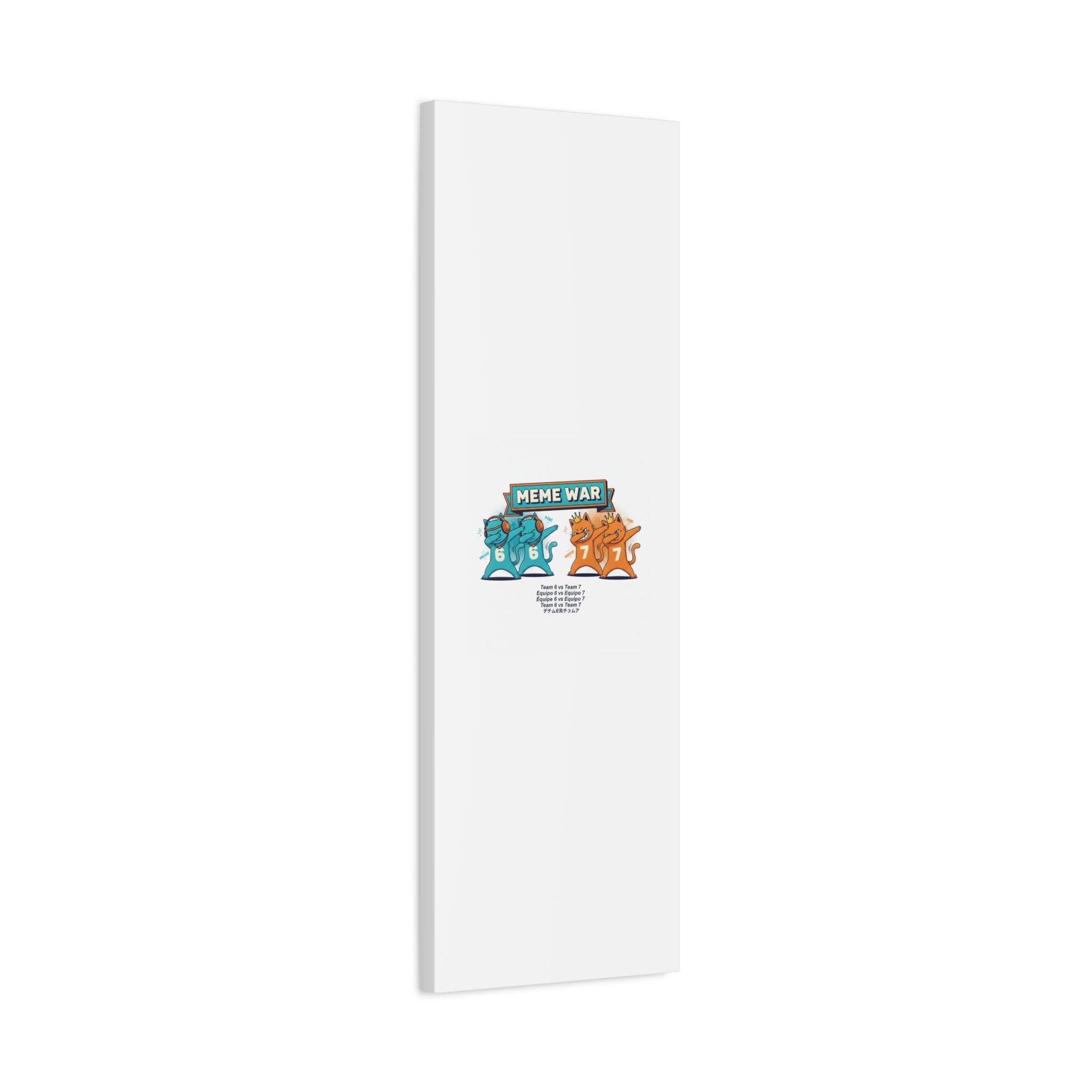 Meme War: Six vs. Seven Canvas Wall Art