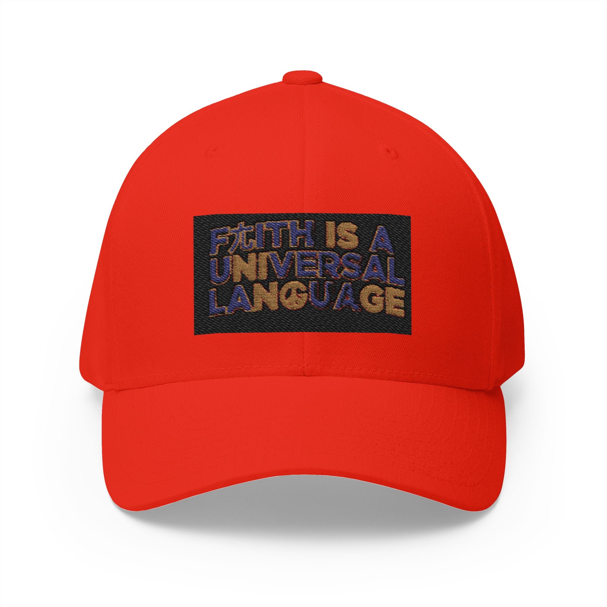 Embroidered 'Faith Is A Universal Language' Closed-Back Cap