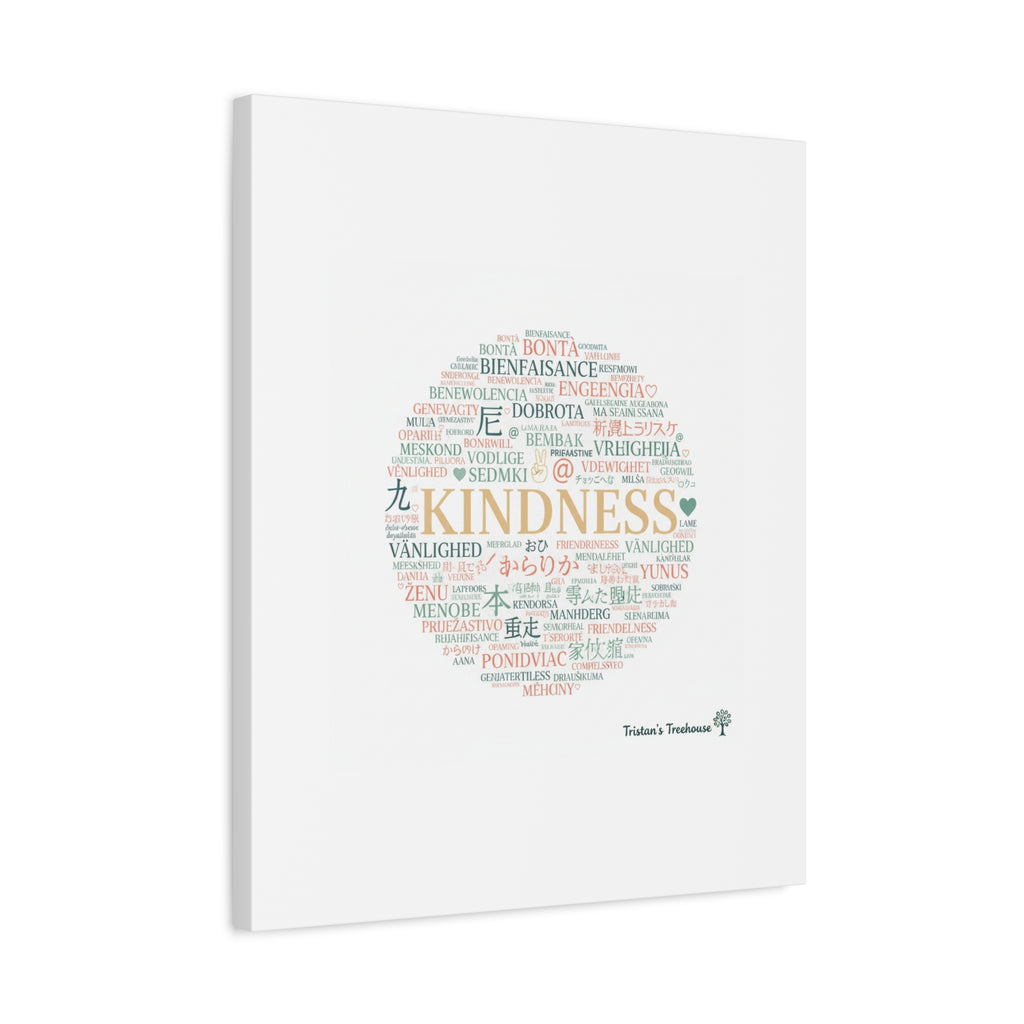 Kindness Word Cloud Canvas | Fresh Start Minimalist Wall Art