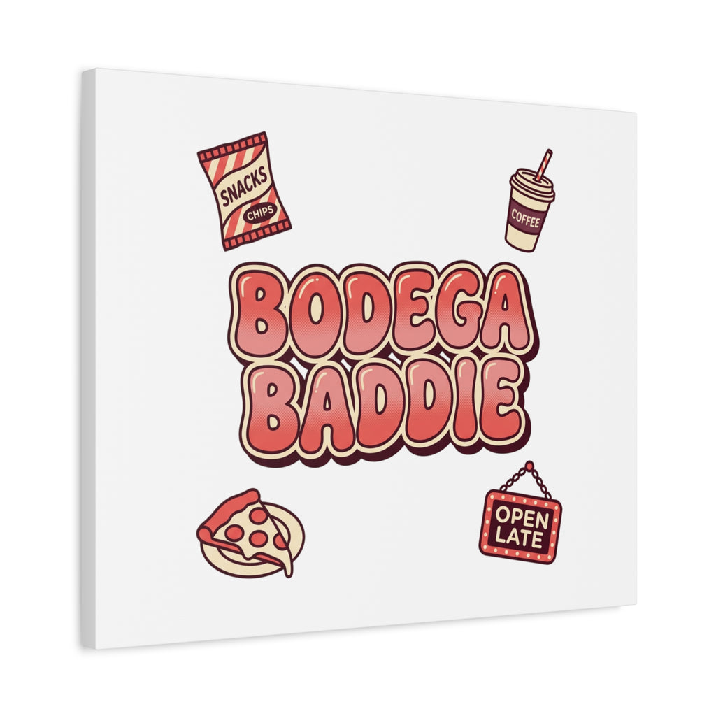 Bodega Baddie Matte Canvas, Stretched | NYC Y2K Corner Store Vibes