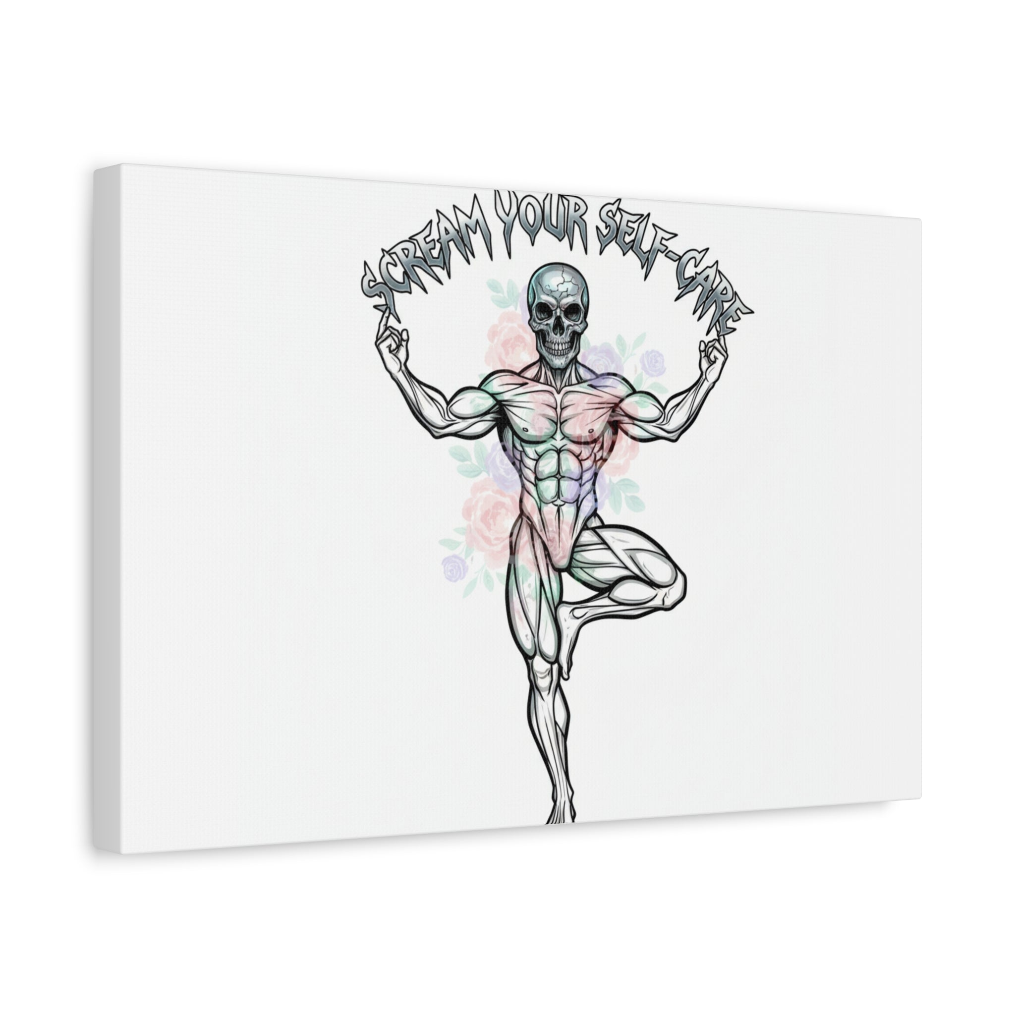 Scream Your Self-Care Canvas | Heavy Metal Wellness, Gothic Wellness Quote
