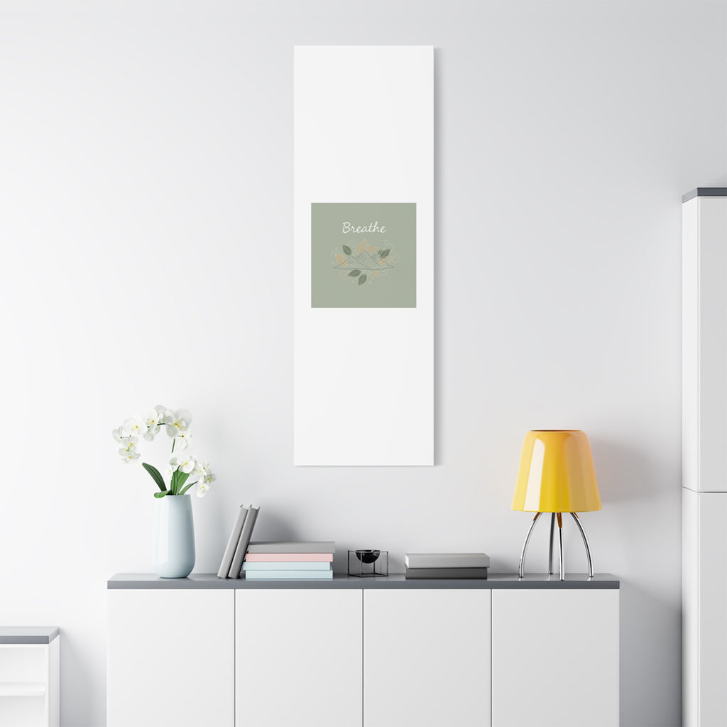 Breathe Mountain Line Canvas | Nature Symbols, Minimal Forest Wall Art
