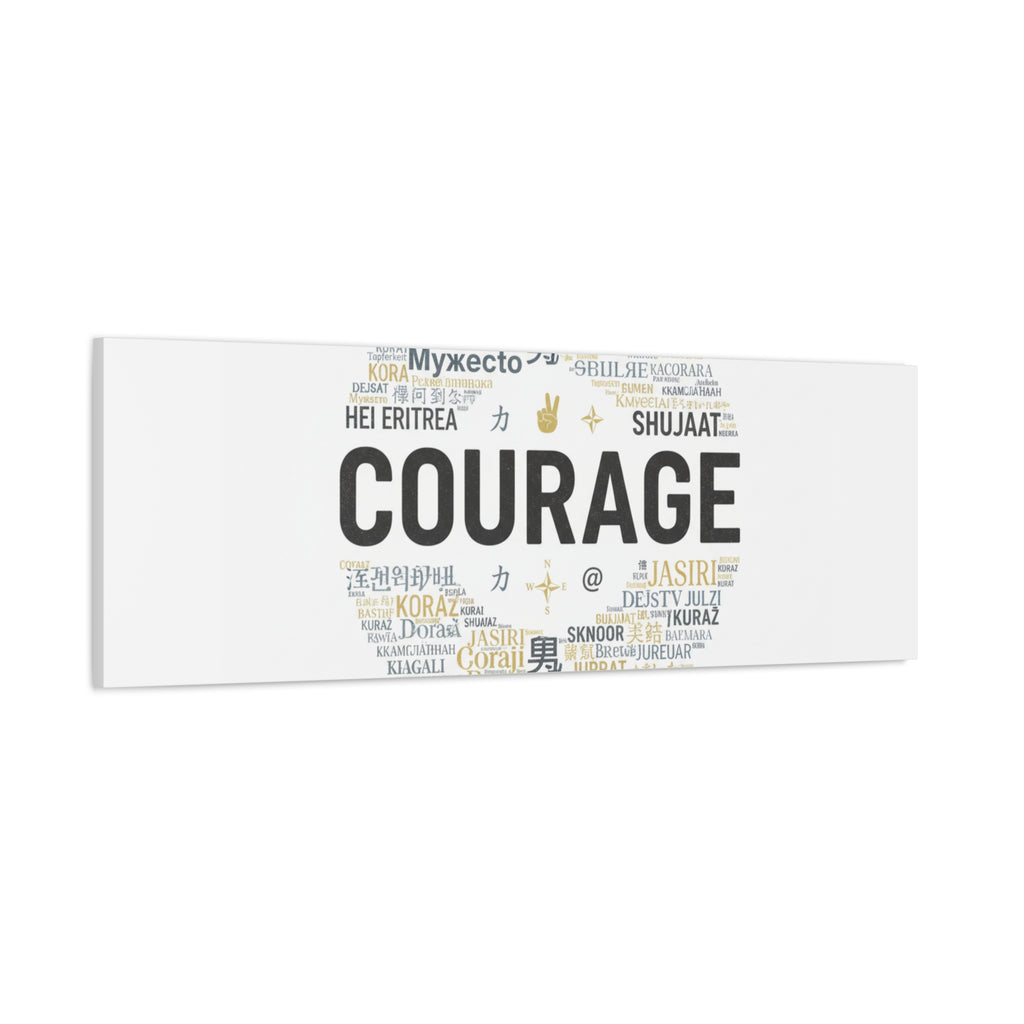 Courage Word Cloud Canvas | Fresh-Start Minimalism art print